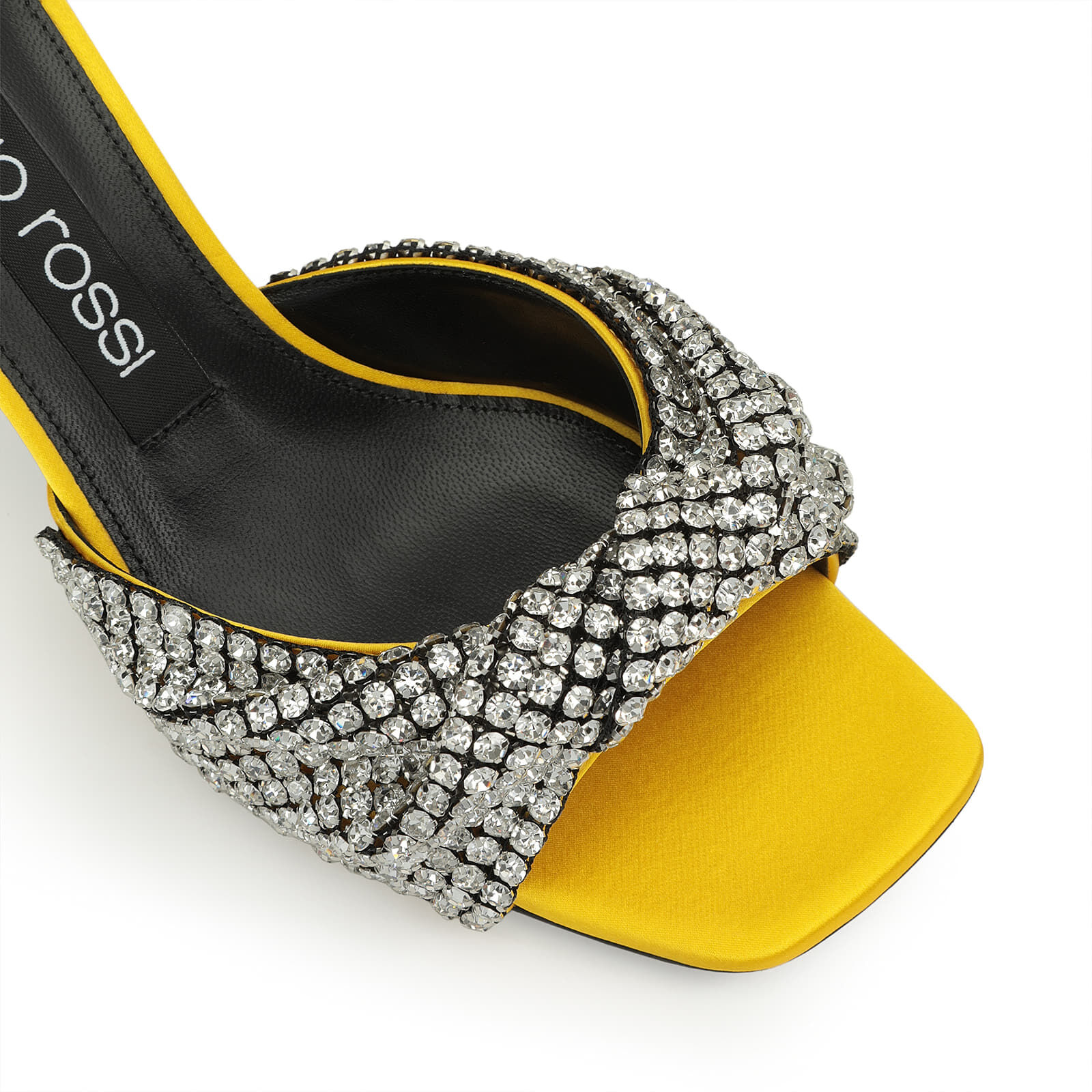 【Sergio Rossi】Evangelie サンダル パール マゼンタ スクエア サンダル イエロー ミッドヒール: 60mm, sr Evangelie - Sandals