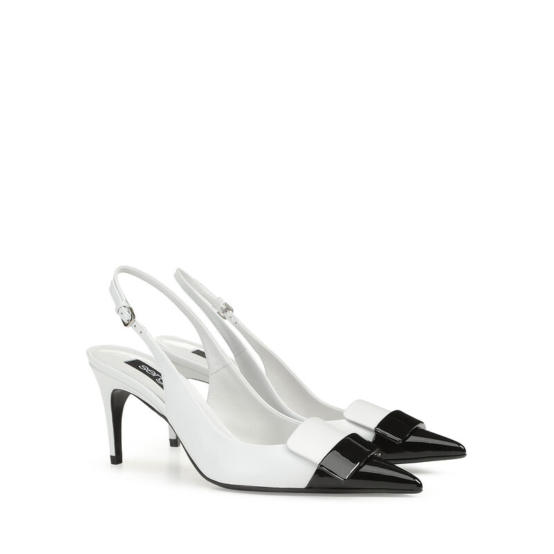sr1 - Slingbacks Black/White