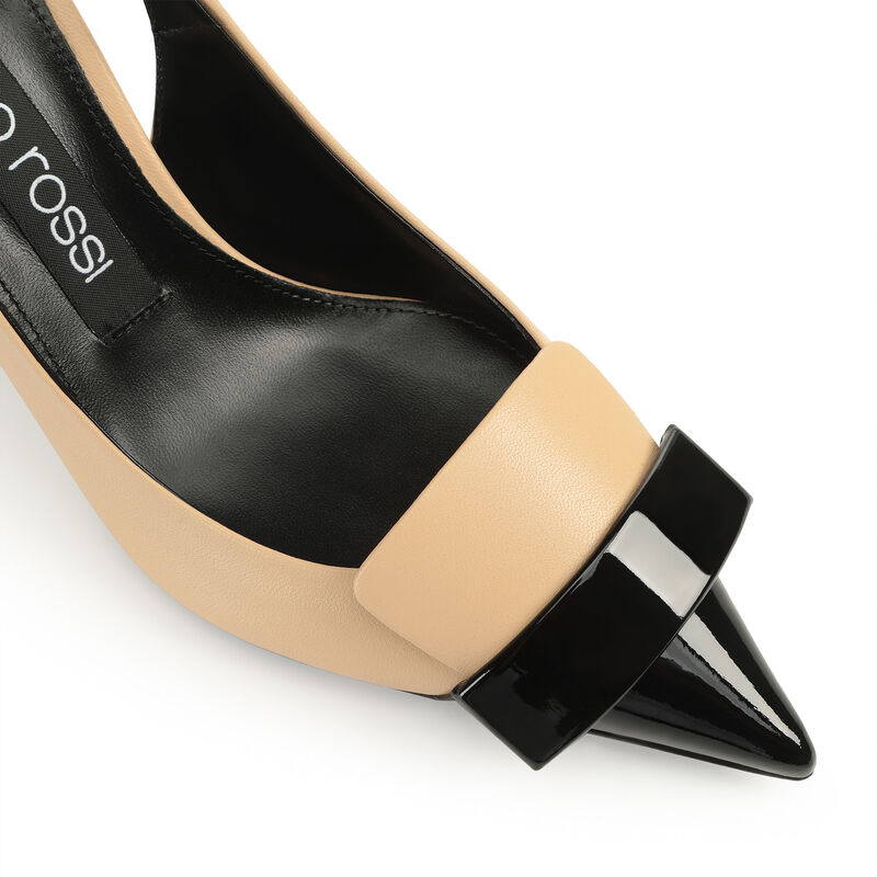sr1 - Slingbacks Nero/Soft Skin