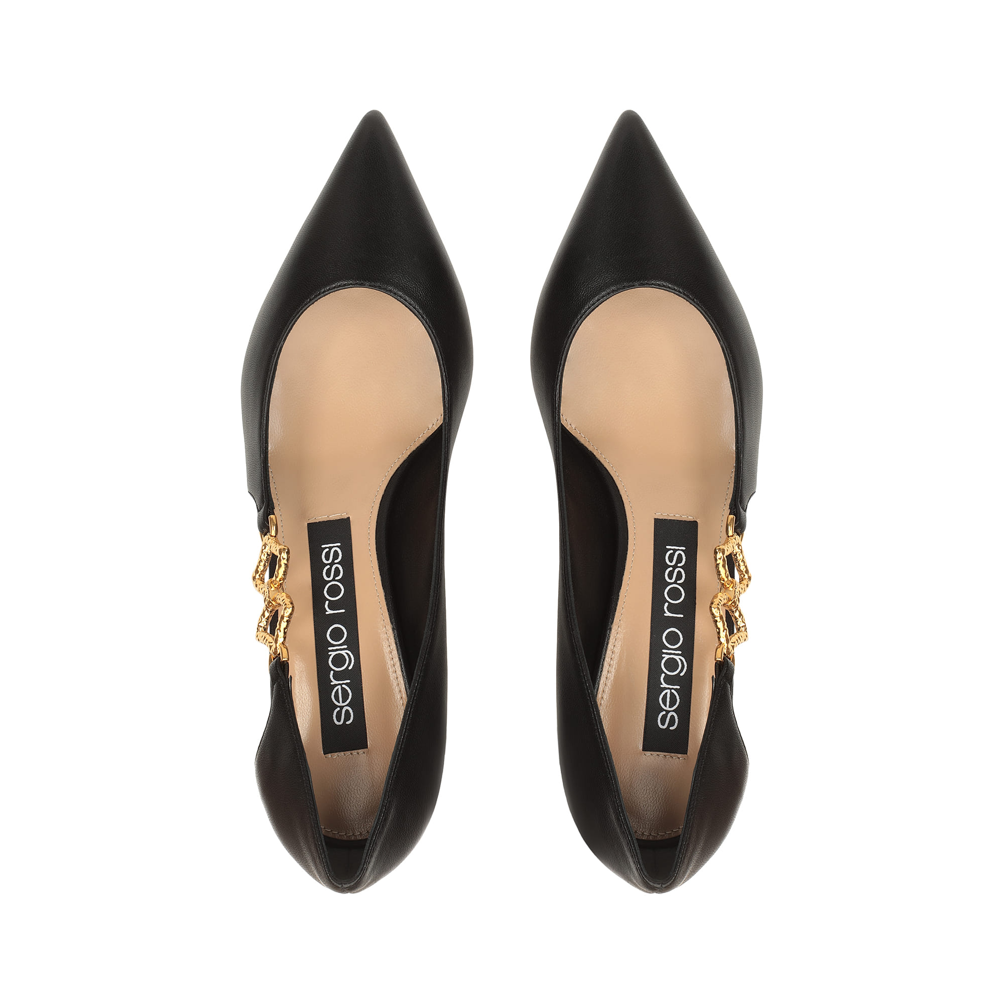 エレガント☆SS25新作【Sergio Rossi】sr Sea Scale-Pumps Chalk Pumps White Mid heel: 50mm, sr Sea Scale - Pumps Chalk