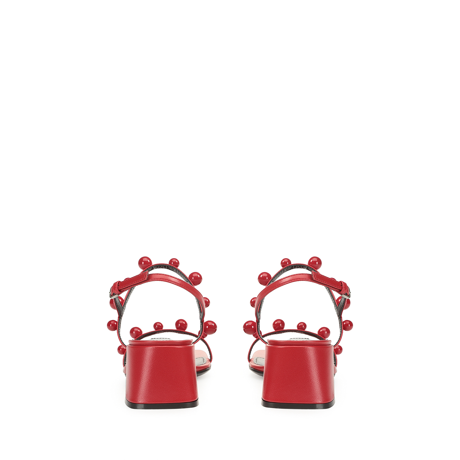 Sandals Red Low heel: 45mm, sr Chupetas - Sandals Carminio