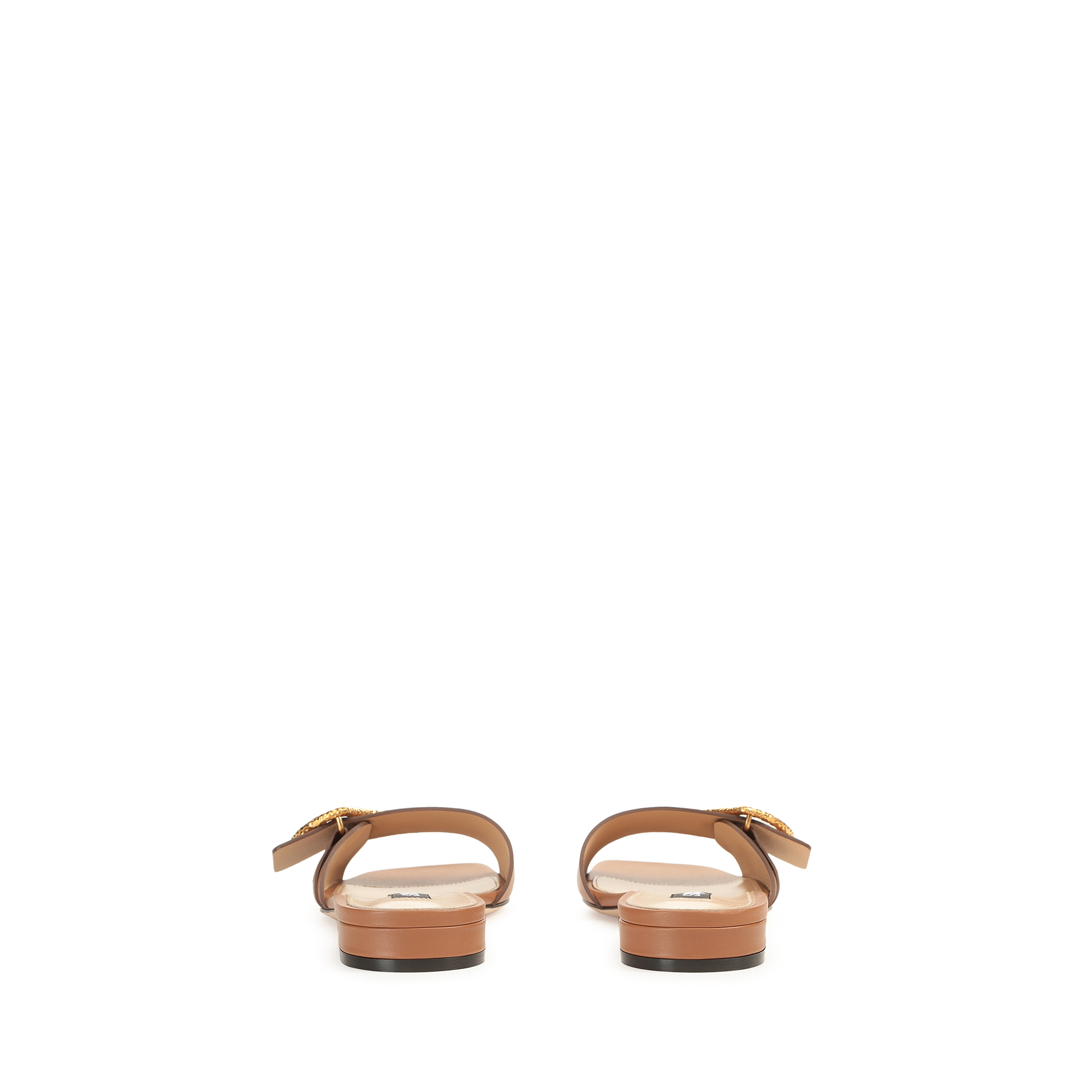 ★SS25★Sergio Rossi★sr Sea Scale-Flat sandals Macadamia Flat sandals Brown Low heel: 15mm, sr Sea Scale - Flat