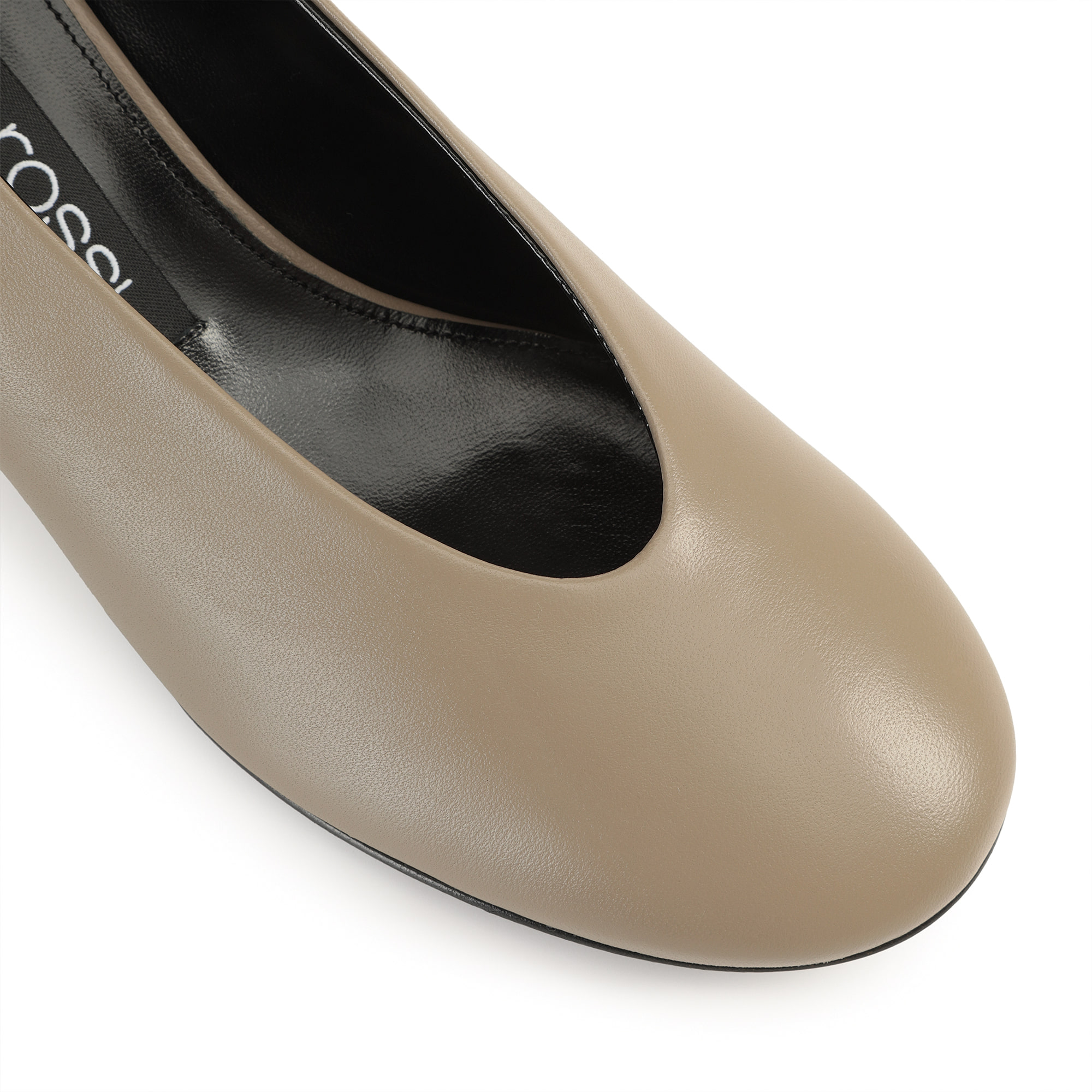 ★バナナヒールが魅力★【Sergio Rossi】 sr Arc-Pumps Taupe パンプス グレー ミッドヒール: 50mm, sr Arc - Pumps Taupe
