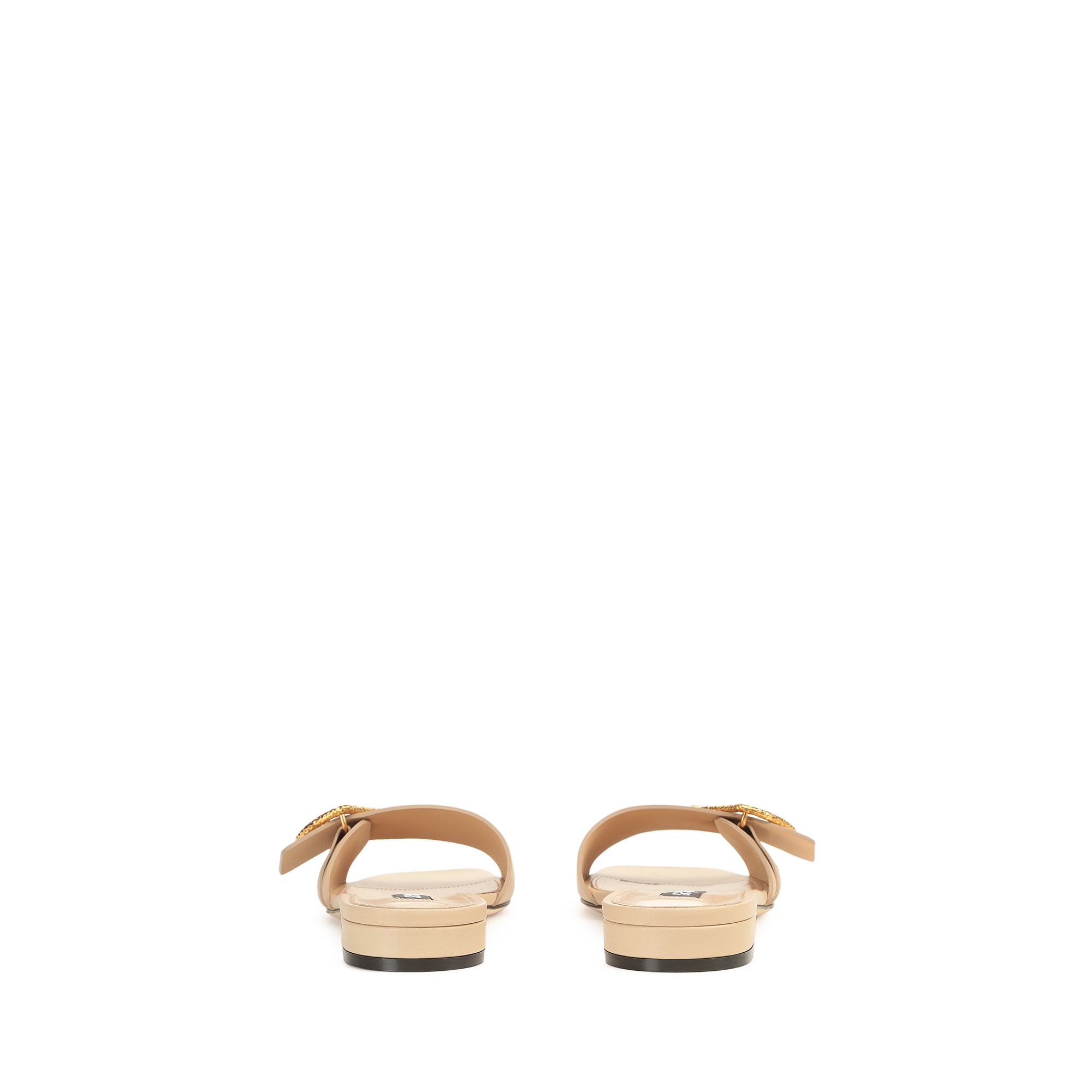上品★SS25★Sergio Rossi★sr Sea Scale-Flat sandals Chalk Flat sandals White Low heel: 15mm, sr Sea Scale - Flat