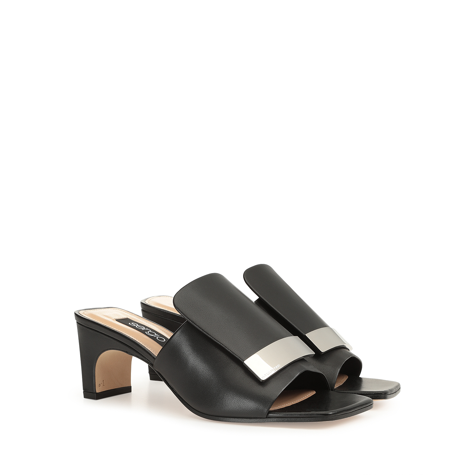 サンダル ブラック ミッドヒール: 60mm, sr1 - Sandals Black