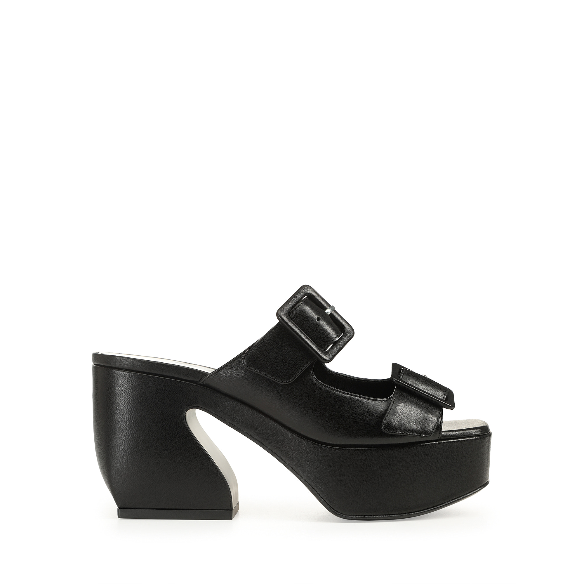 サンダル ブラック ローヒール: 45mm, SI ROSSI - Sandals Black