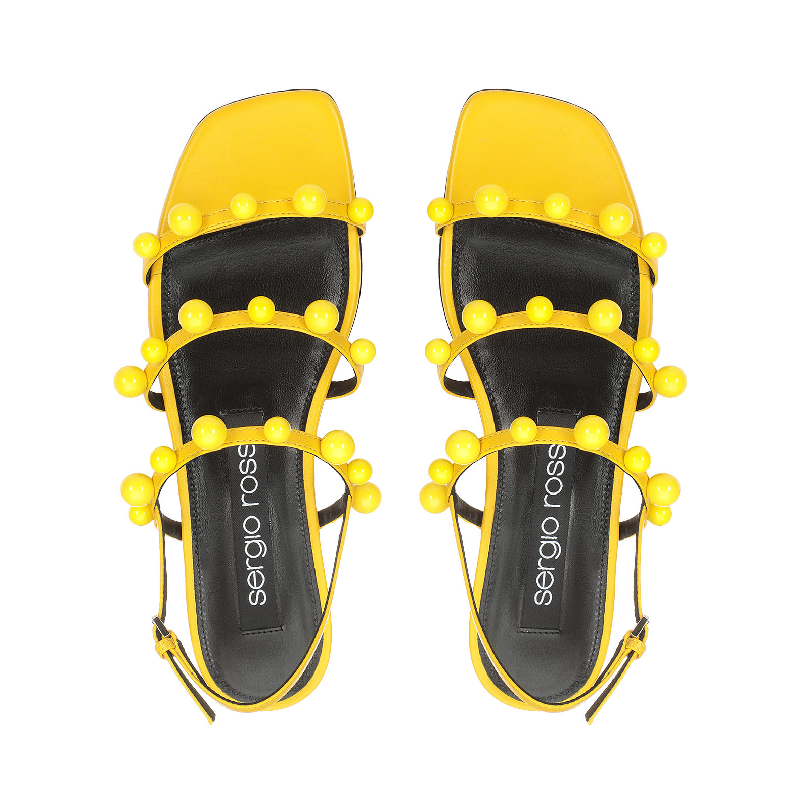 Sandals Yellow Low heel: 15mm, sr Chupetas - Sandals Mimosa