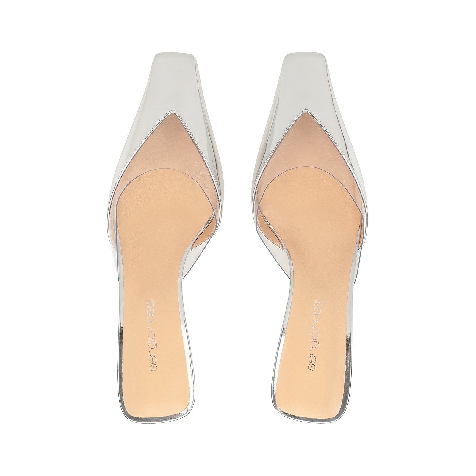 SERGIO ROSSI Grazie Sergio Mule HH 60 mm ミュール Slingbacks Grey Heel height: 60mm, Grazie Sergio | Sergio Rossi