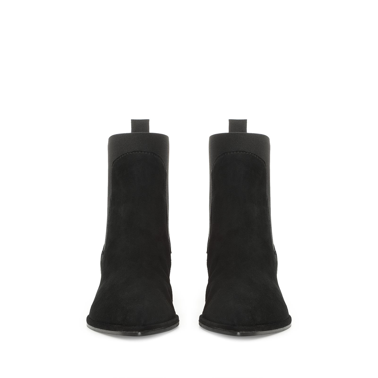 【SERGIO ROSSI】Carla ペブル加工レザー アンクルブーツ Booties ブラック ヒールの高さ: 45mm, Carla | Sergio Rossi