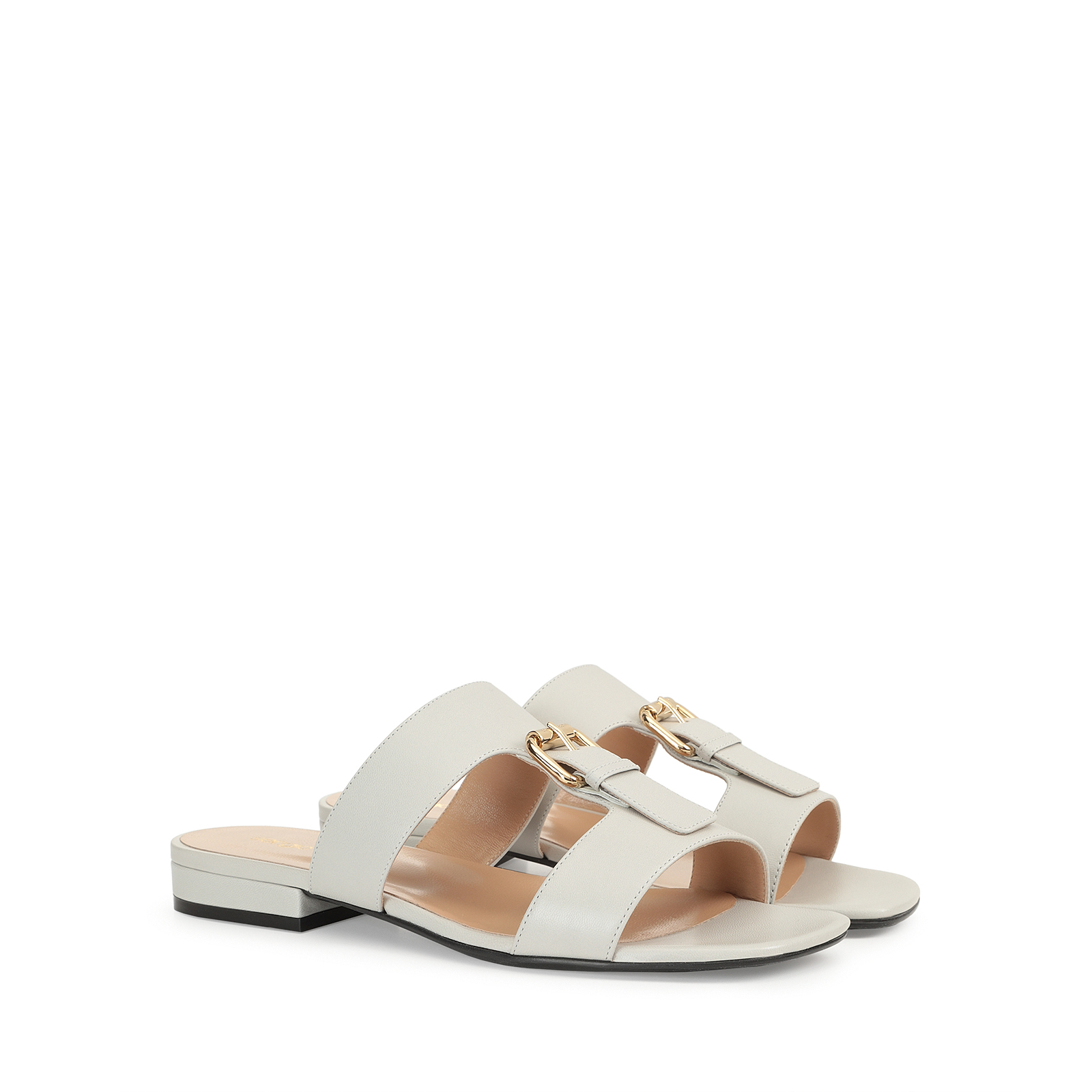 サンダル ホワイト ヒールの高さ: 15mm, Buckle - Sandals Off