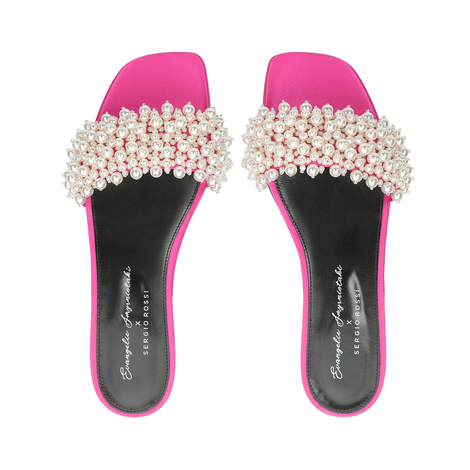 Sandals Pink Low heel: 15mm, Evangelie - Sandals Magenta | Sergio Rossi