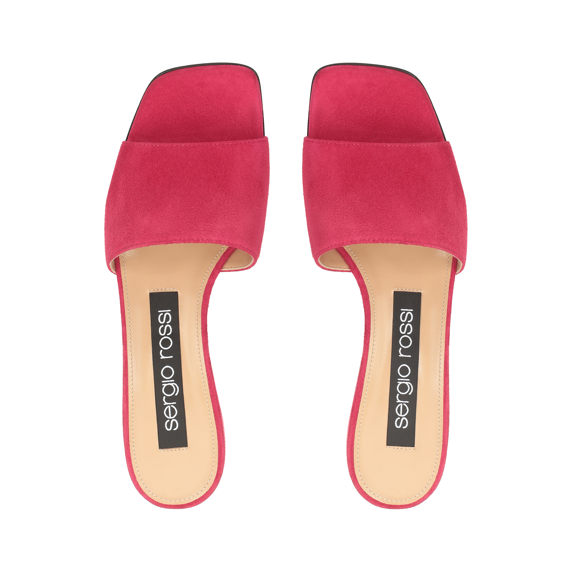 ★SS25★Sergio Rossi★sr SI ROSSI-Sandals Indian Pink Sandals Pink Low heel: 45mm, sr SI ROSSI - Sandals Indian