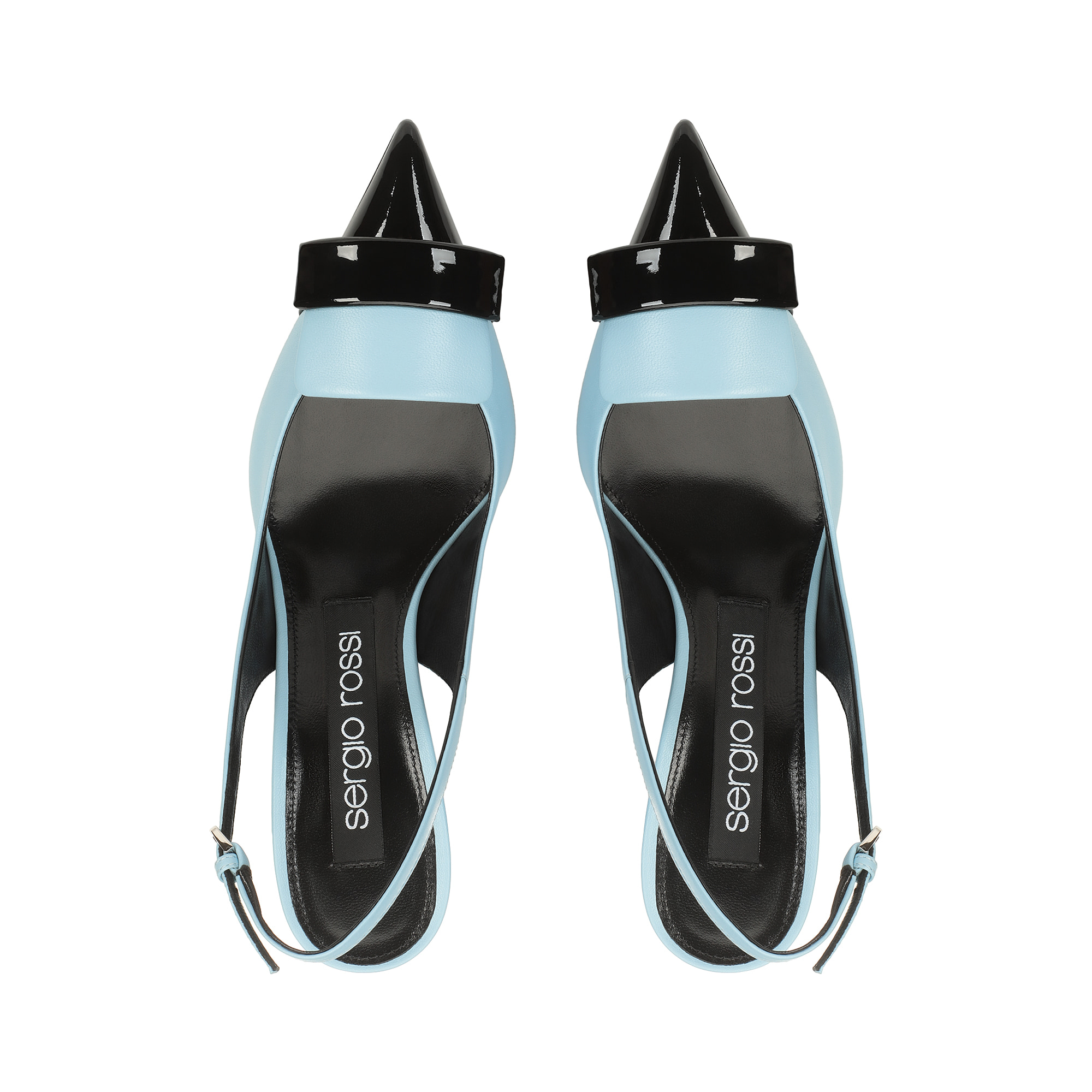 【直営店】sr1 - Slingbacks Blue Paradise スリングバック スリングバック ブルー ミッドヒール: 75mm, sr1 - Slingbacks
