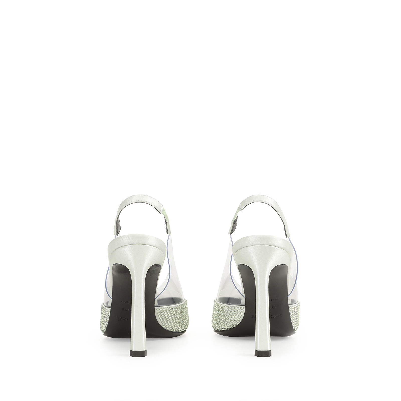 Slingbacks Green High heel: 95mm, Evangelie - Slingbacks