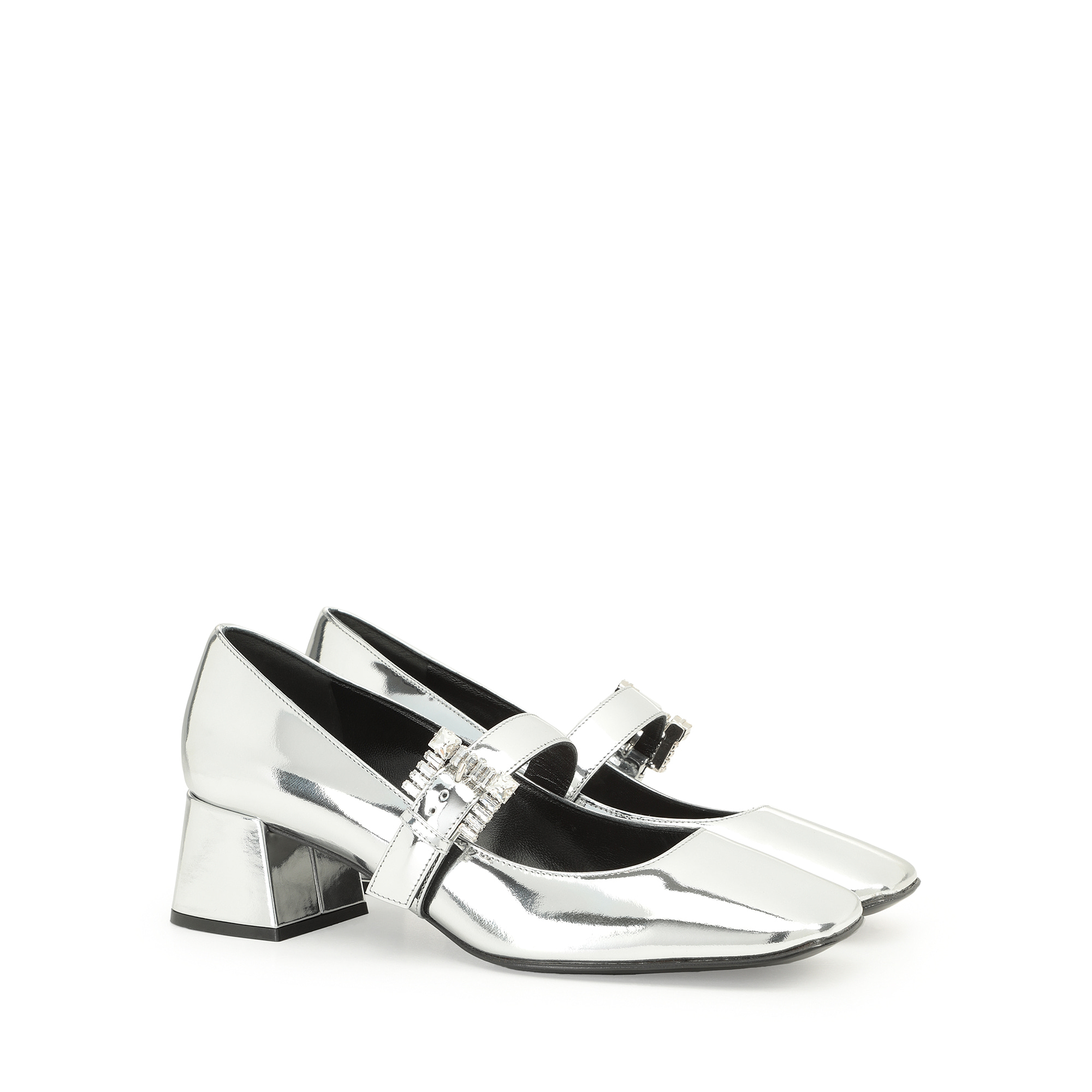 パンプス グレー ローヒール: 45mm, sr Twenty Buckle - Pumps