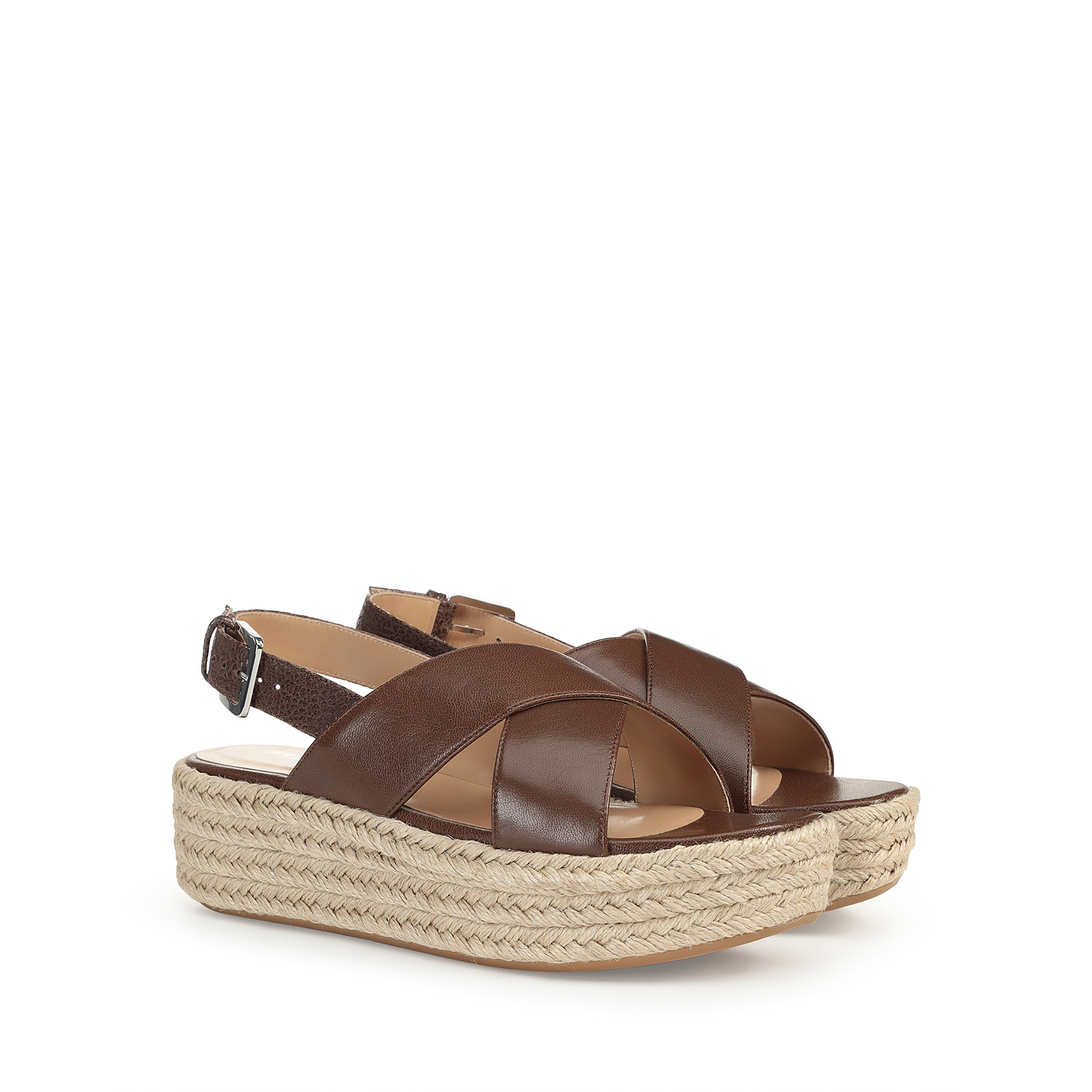早い者勝ち【Sergio Rossi】Bon Ton フラットサンダル スエード サンダル ブラウン フラット: 10mm, Bon ton | Sergio Rossi