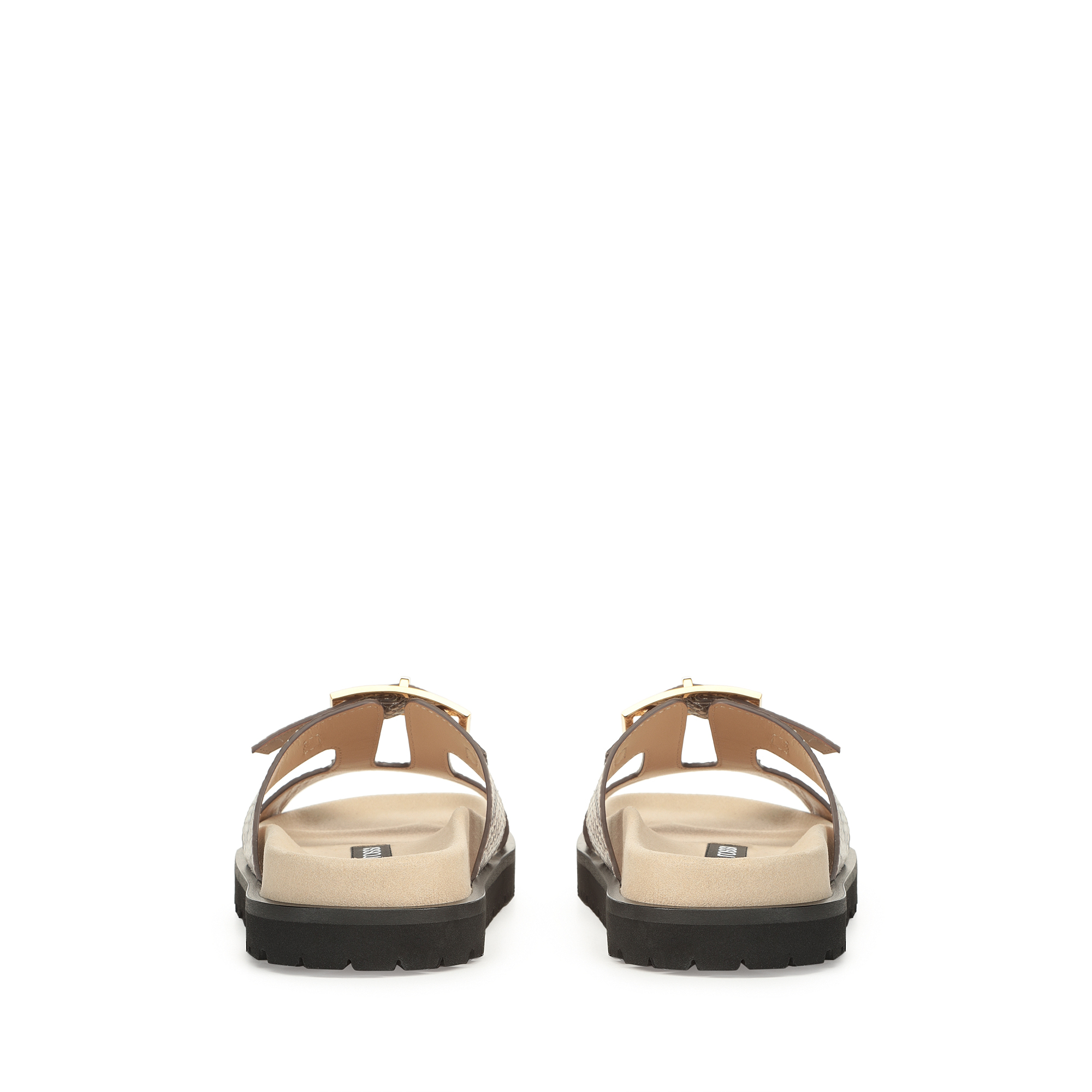 【直営店】Sergio Rossi sr Nora Flat sandals Roccia サンダル Flat sandals Grey Flat, sr Nora - Flat sandals Roccia