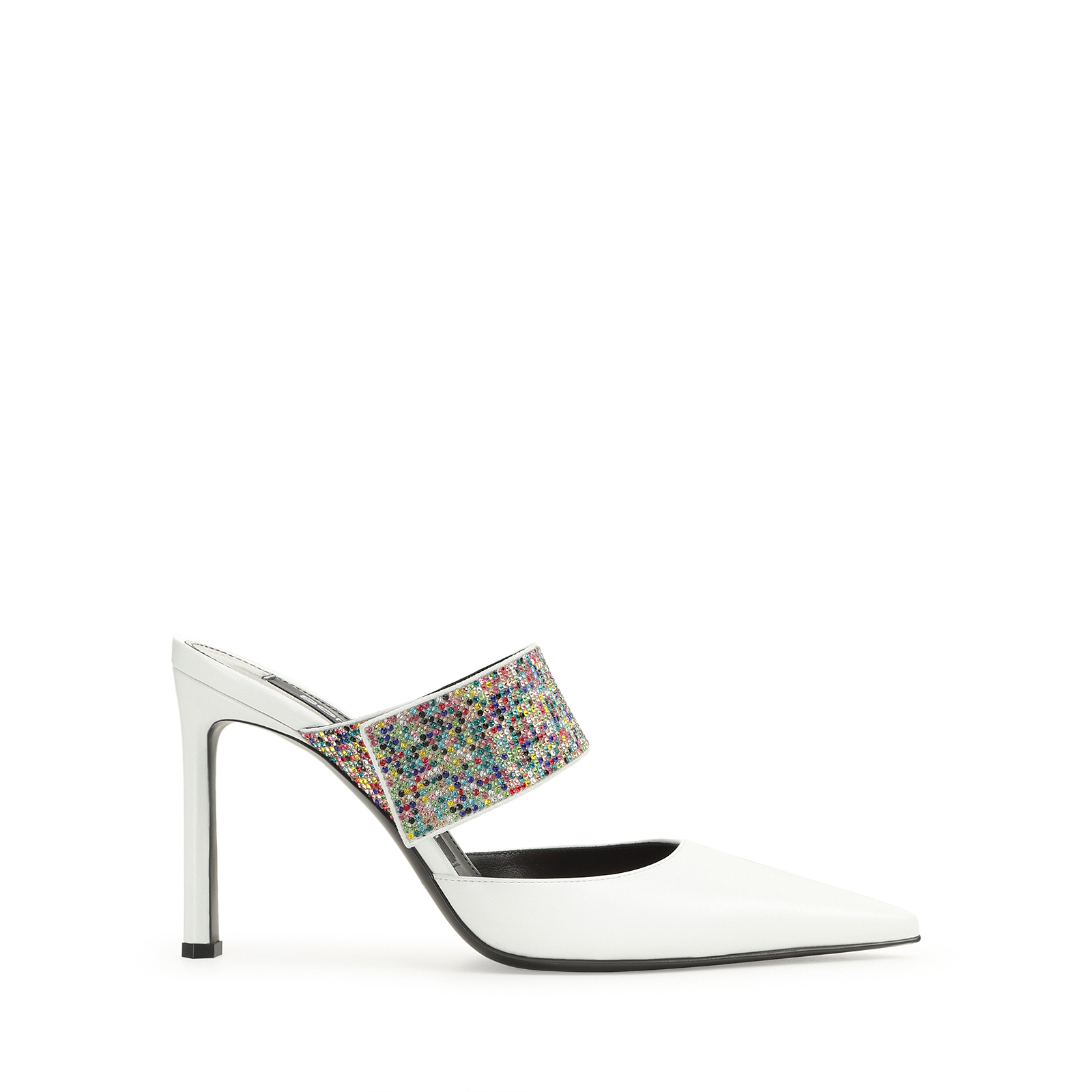 White stiletto mules hotsell