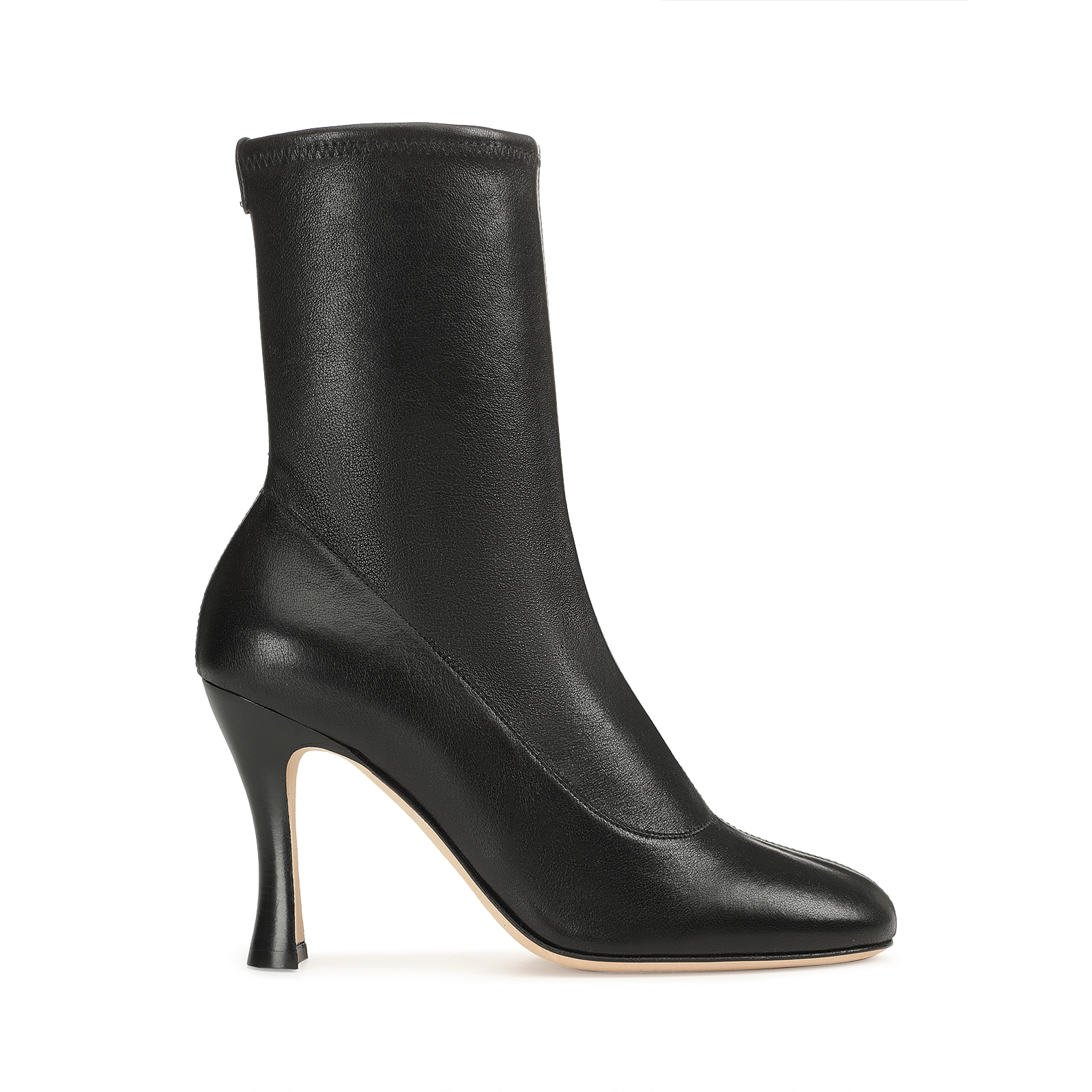 直営店‐Sergio Rossi‐ Sr Tara 90mm ストレッチ ブーティ ブーティ ブラック ハイヒール: 90mm, sr Tara - Booties Black
