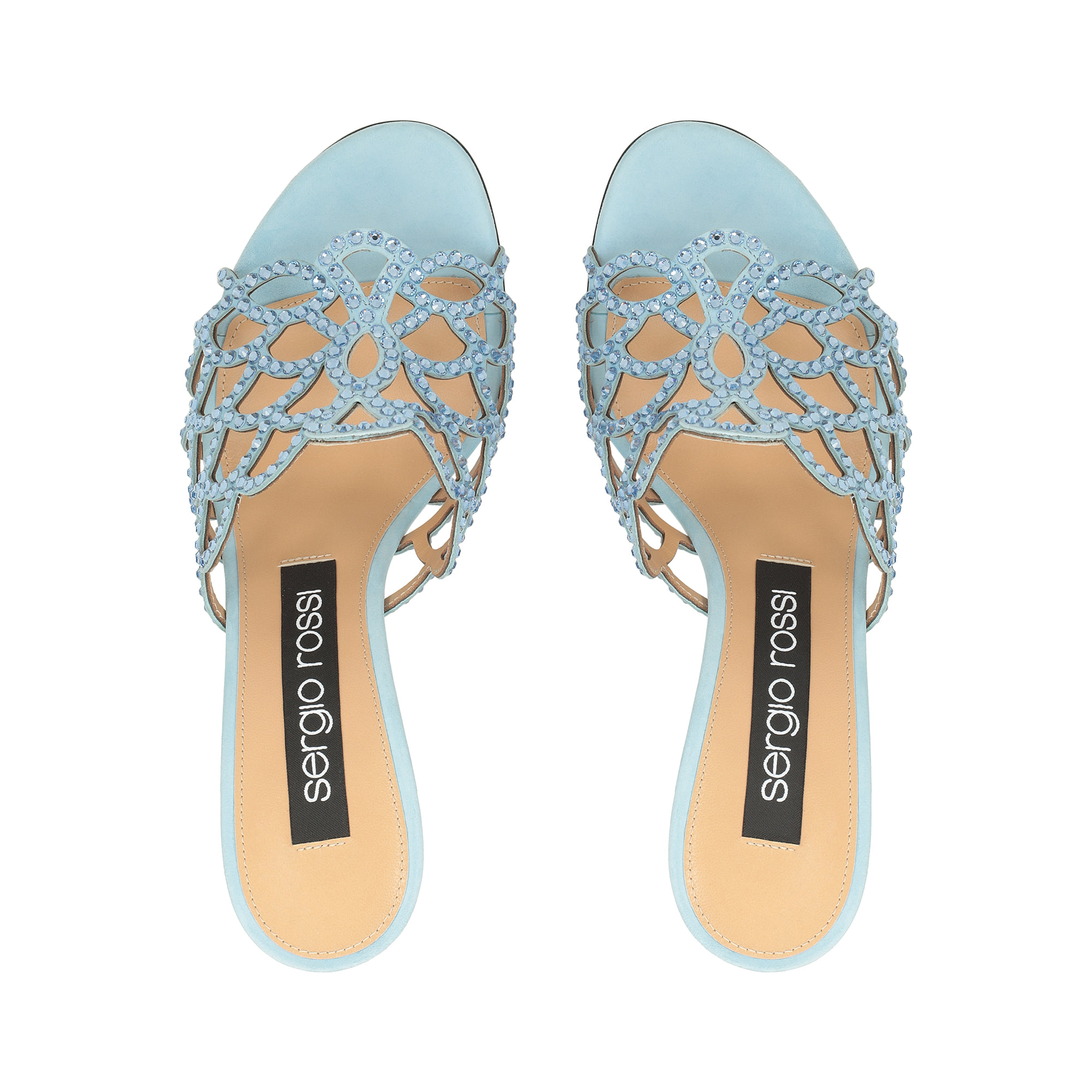 Sandals Blue High heel: 90mm, sr Mermaid - Sandals Blue