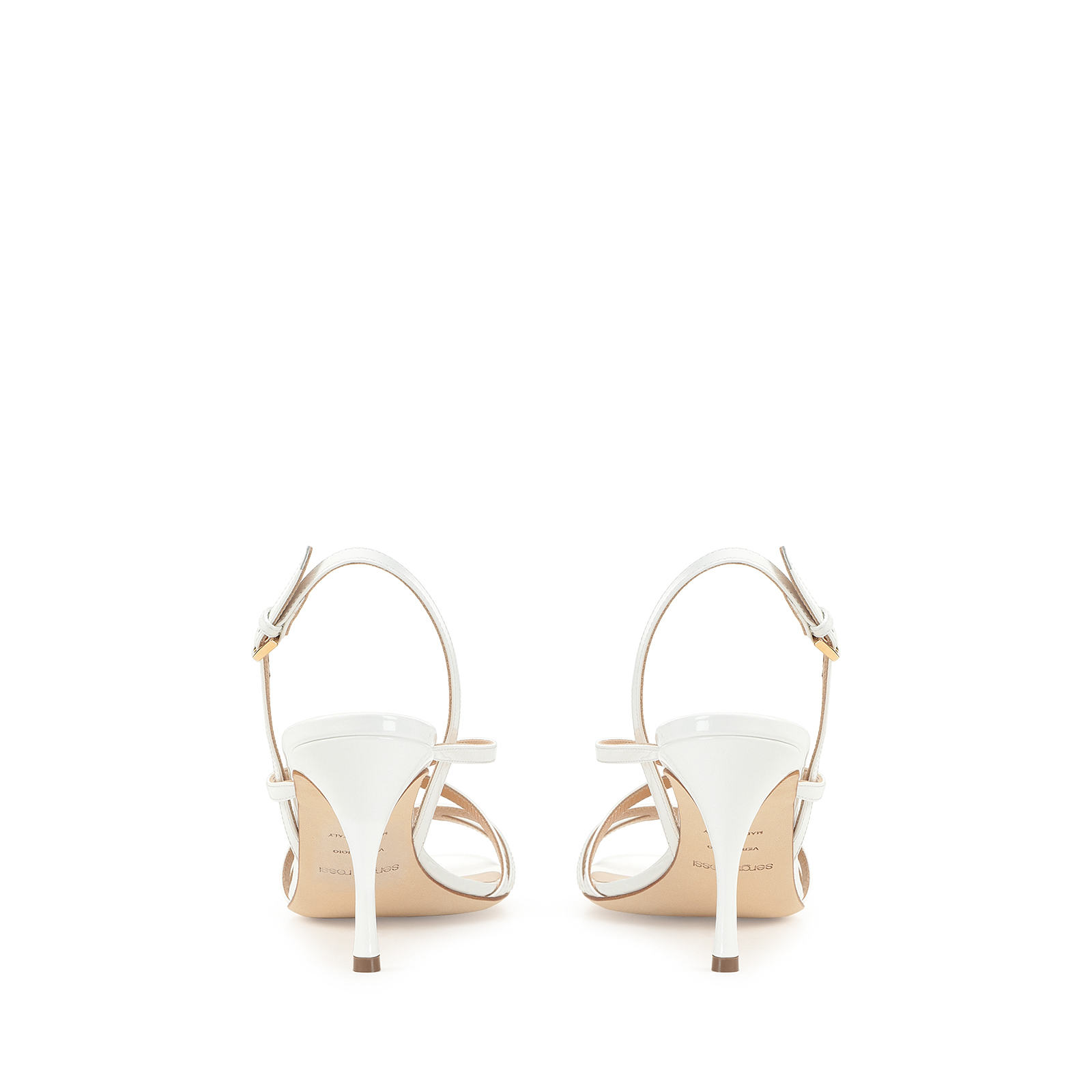 サンダル・ミュール Sergio Rossi Bon Ton Sandal Vernice Bright Skin 75mm Sandals White Mid heel: 75mm, Bon ton | Sergio Rossi