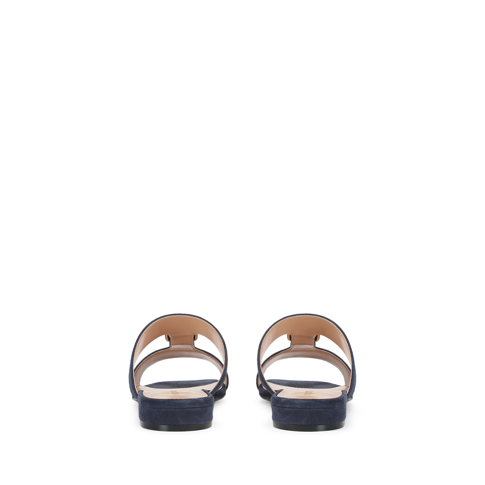 サンダル・ミュール Sergio Rossi Buckle Sandal Suede indigo 15mm Sandals Blue Low heel: 15mm, Buckle Sandal | Sergio Rossi