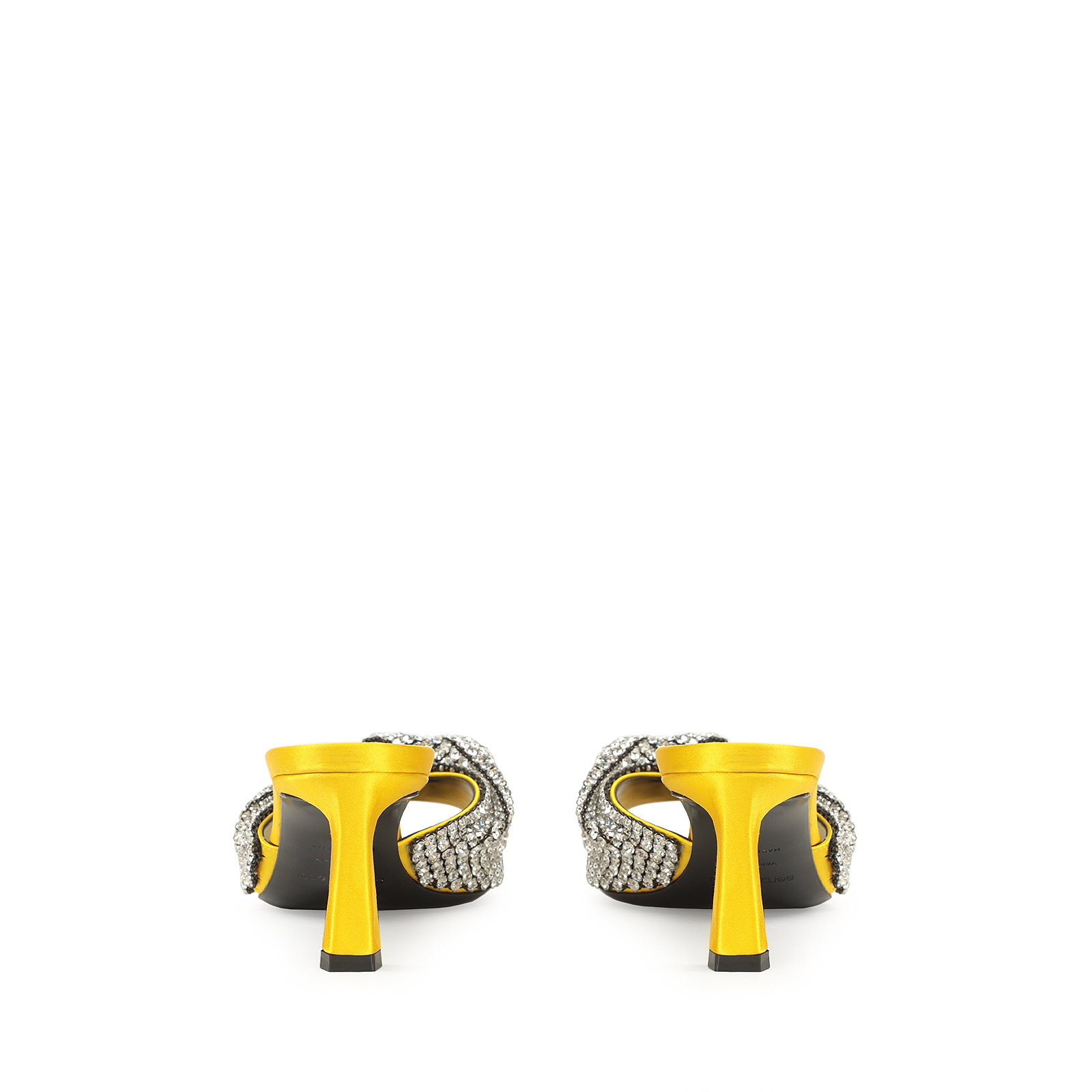 サンダル・ミュール SERGIO ROSSI 'Evangelie' sandals Yellow B04400MFI625110 Sergio Rossi Evangelie Embellished Open Toe Sandals In