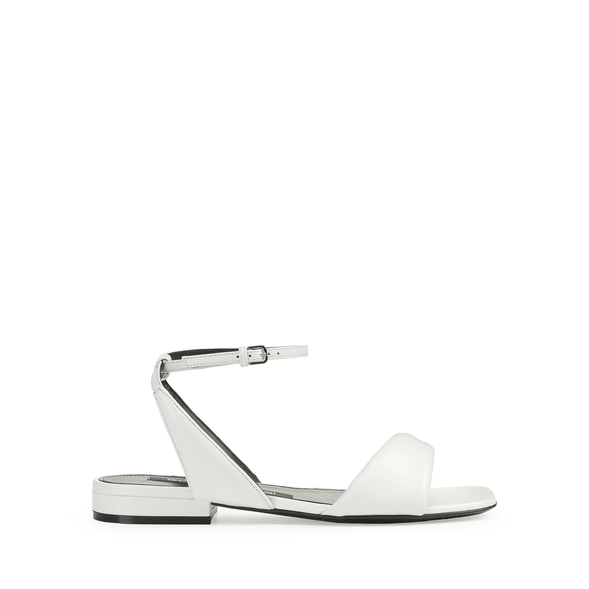 Sandals White Low heel: 15mm, sr Spongy - Sandals White