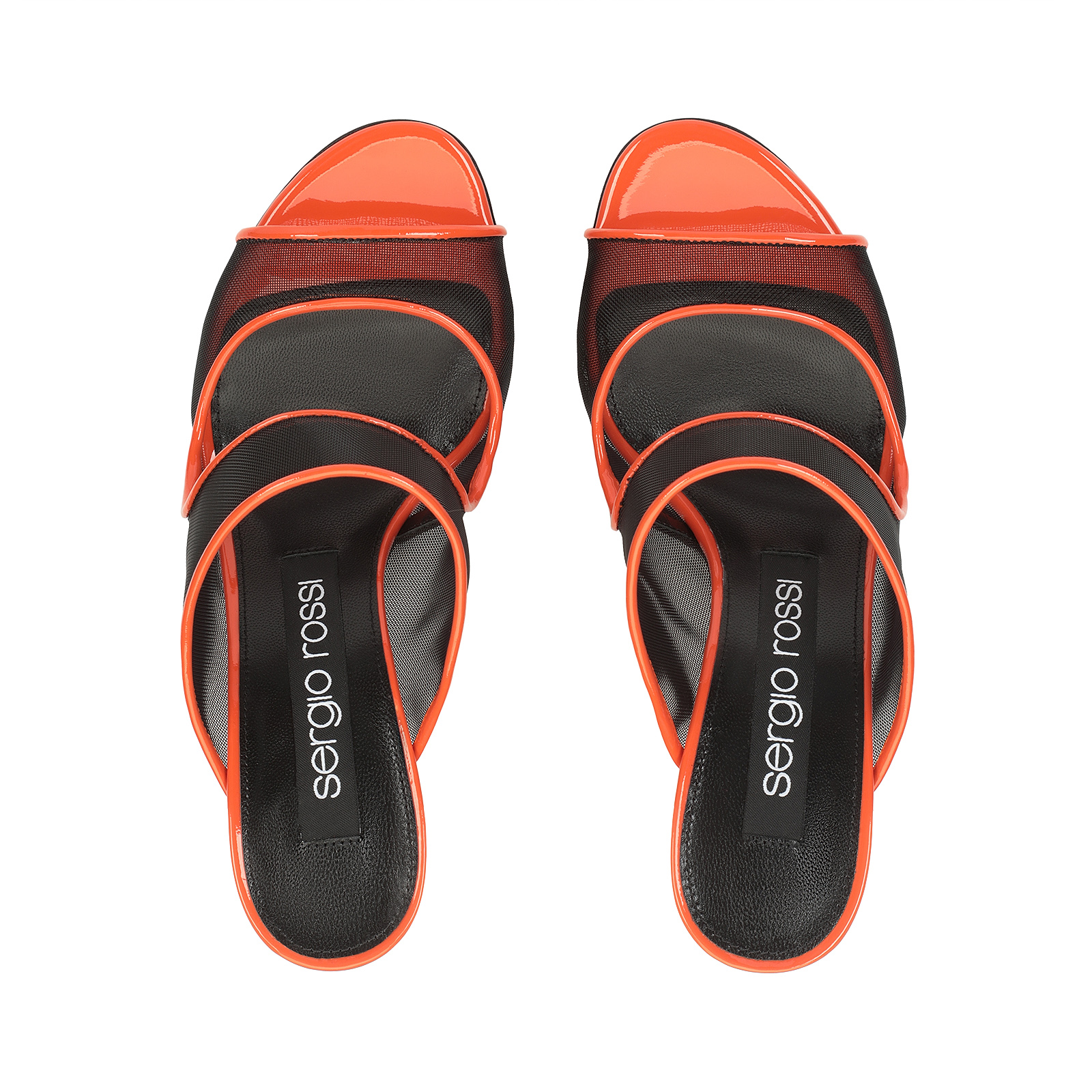 orange 90mm Godiva Sandals Mandarine Black Sergio Rossi