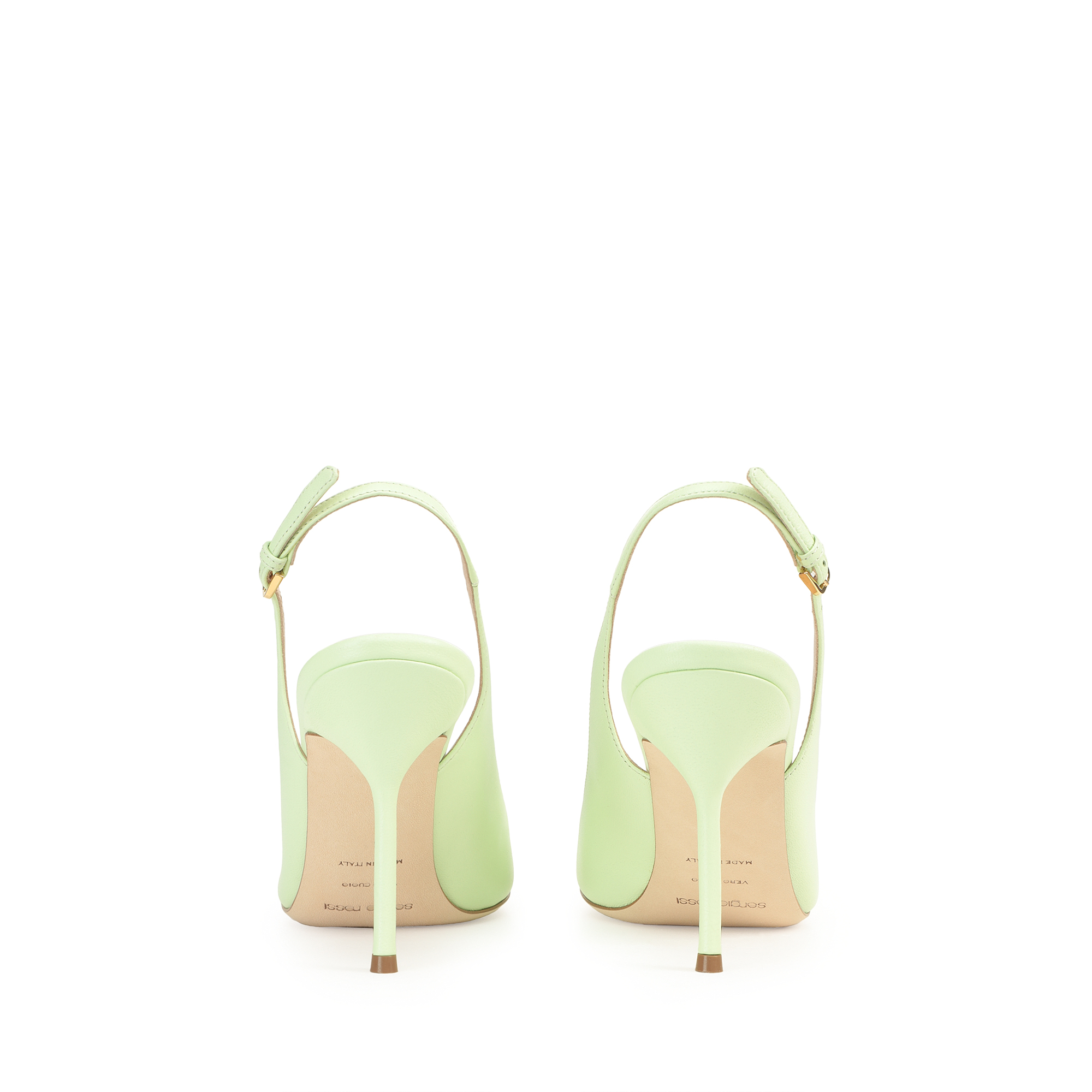 Slingbacks Green High heel: 90mm, Chichi | Sergio Rossi