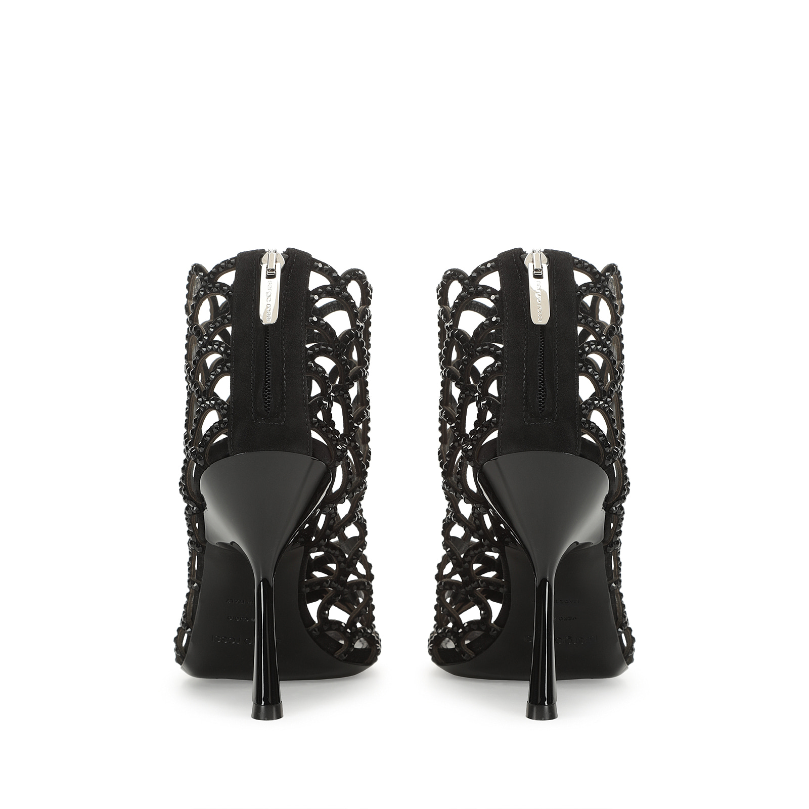 ☆秀逸☆上品☆セルジオロッシsr Mermaid-Flat sandals Black サンダル ブラック ハイヒール: 100mm, sr Mermaid - Sandals