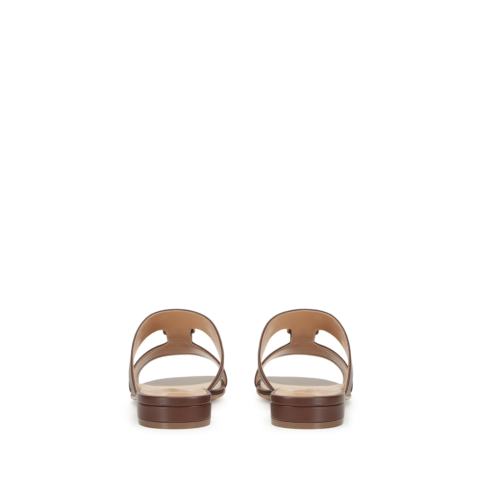 サンダル・ミュール Sergio Rossi Buckle Sandal Suede indigo 15mm Sandals Brown Low heel: 15mm, Buckle Sandal - Sandals Cocoa