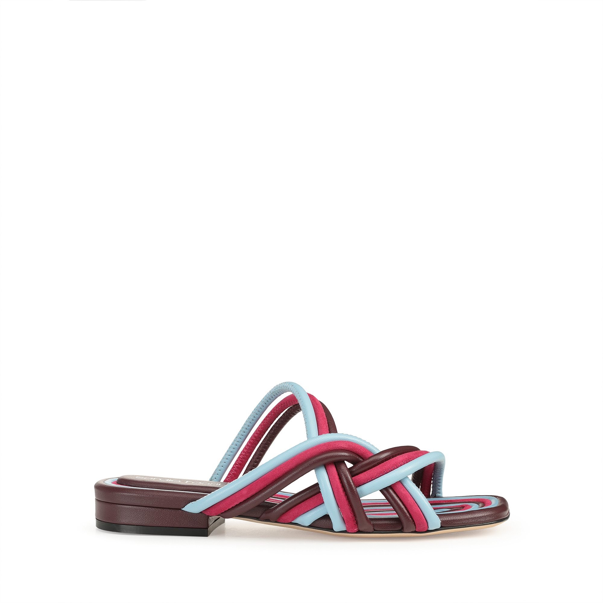 ★夏の足元にSS25★Sergio Rossi★ ssr Watamu - Sandals Wine Sandales Rouge Petit talon: 15mm, sr Watamu - Flat sandals