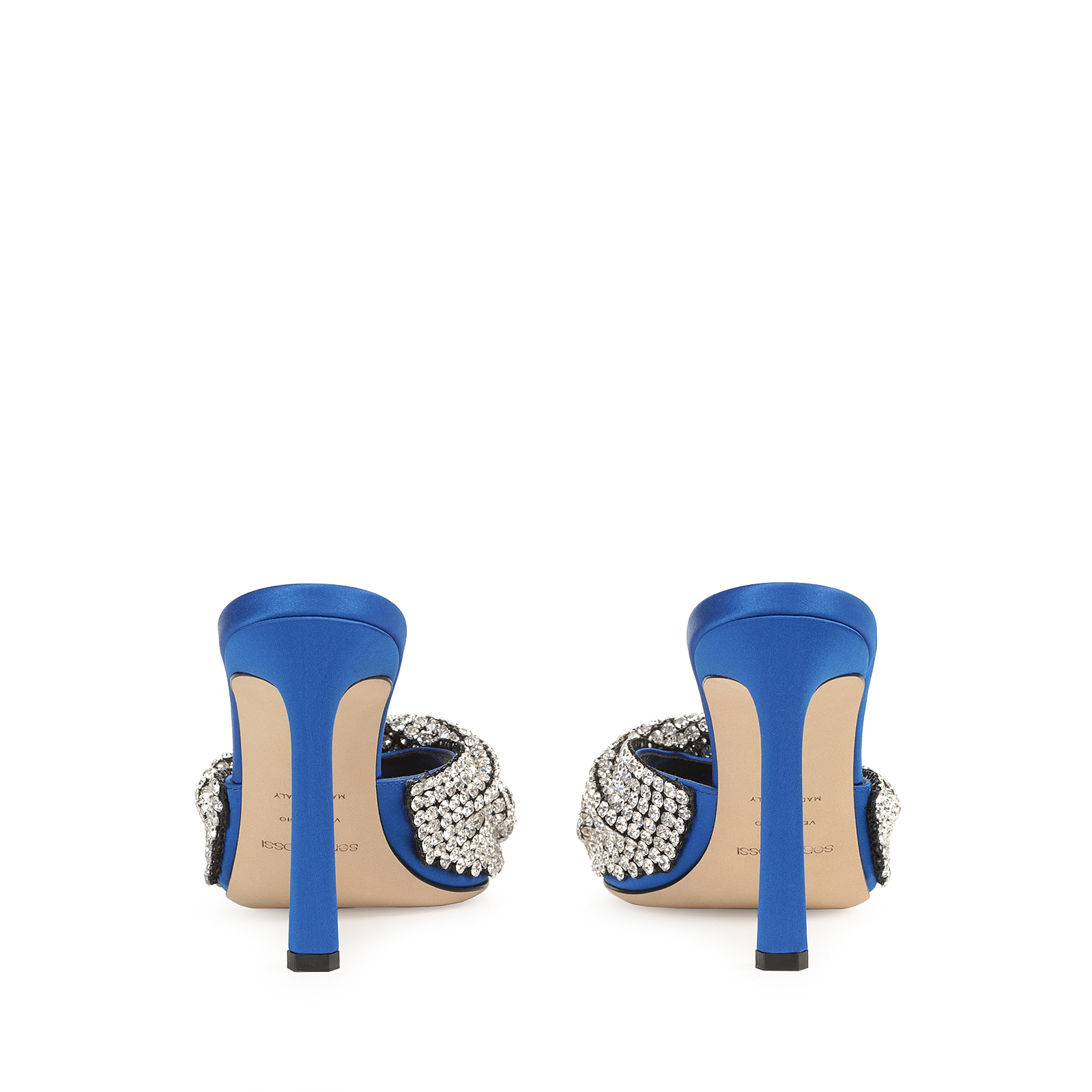☆Sergio Rossi☆セール! Sr Bigoudi Sabot HH060 Jeans blue Sandals Blue Mid heel: 60mm, sr Bigoudi - Sandals Dusk