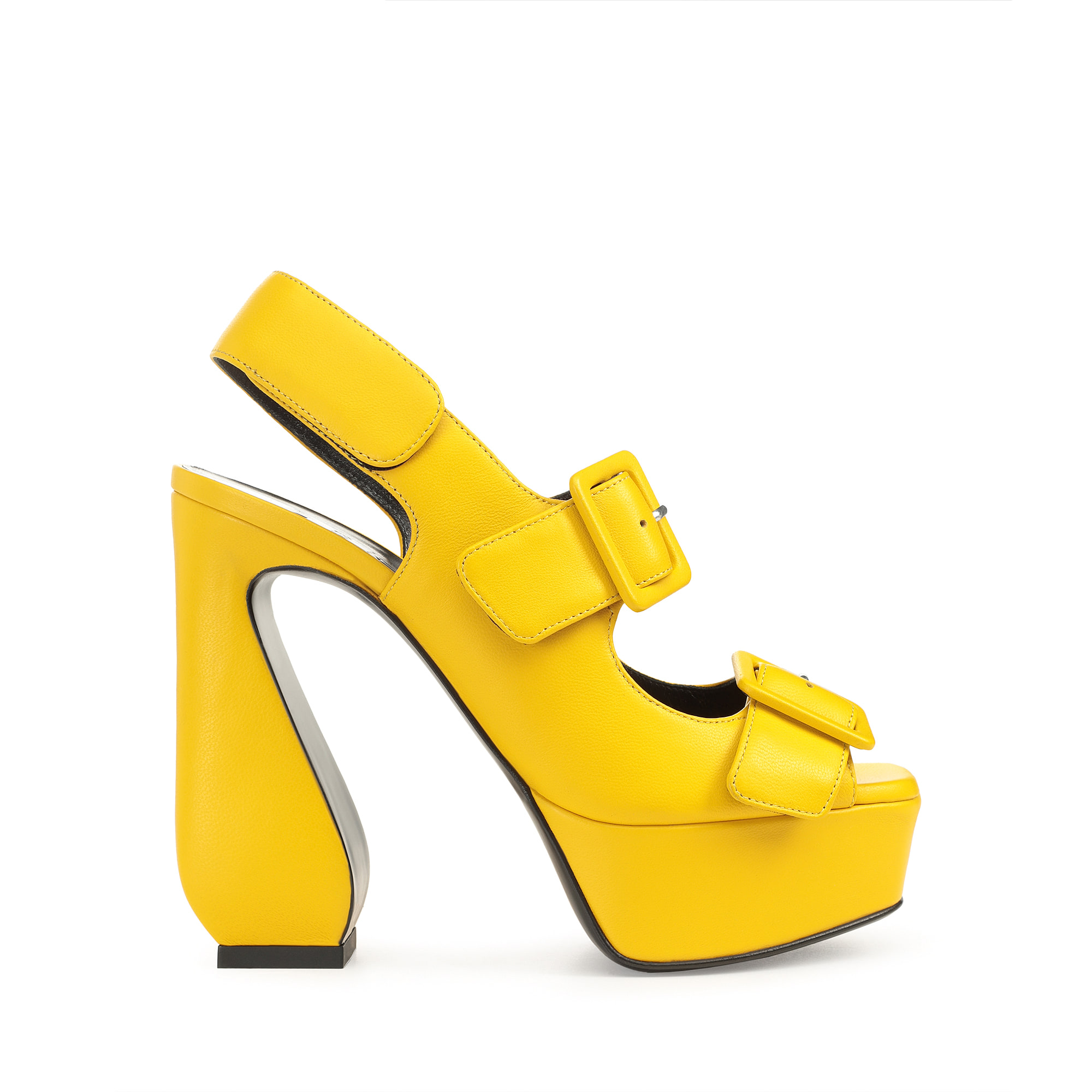 Sergio Rossi strappy 95mm leather sandals - Yellow