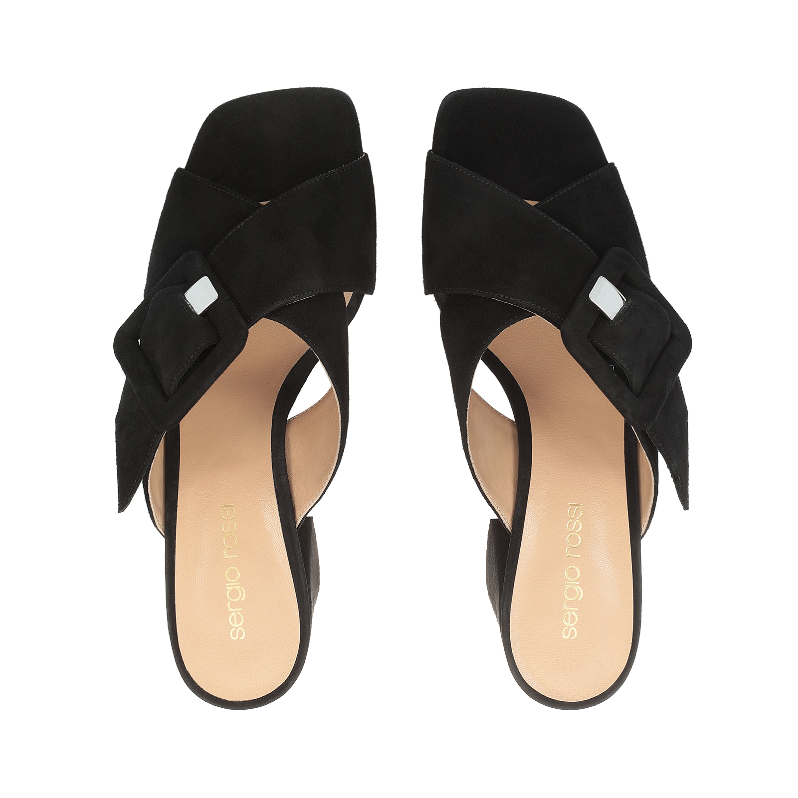 早い者勝ち【Sergio Rossi】SR Mia スエード サンダル 80mm SERGIO ROSSI sr Mia 80 buckled suede mules | THE OUTNET