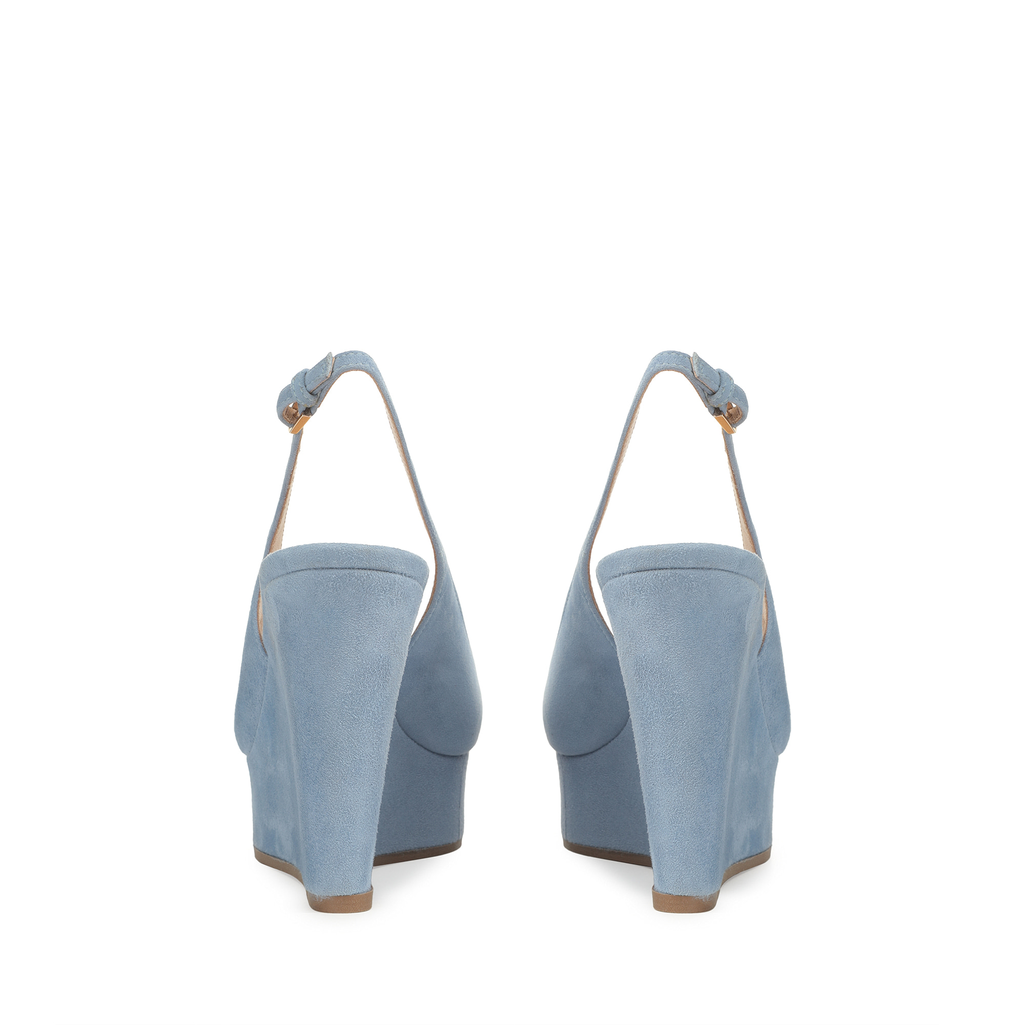 直営店‐Sergio Rossi‐ Sr Pantelleria 75mm スエード サンダル Wedges Yellow Mid heel: 75mm, Sr Pantelleria | Sergio Rossi