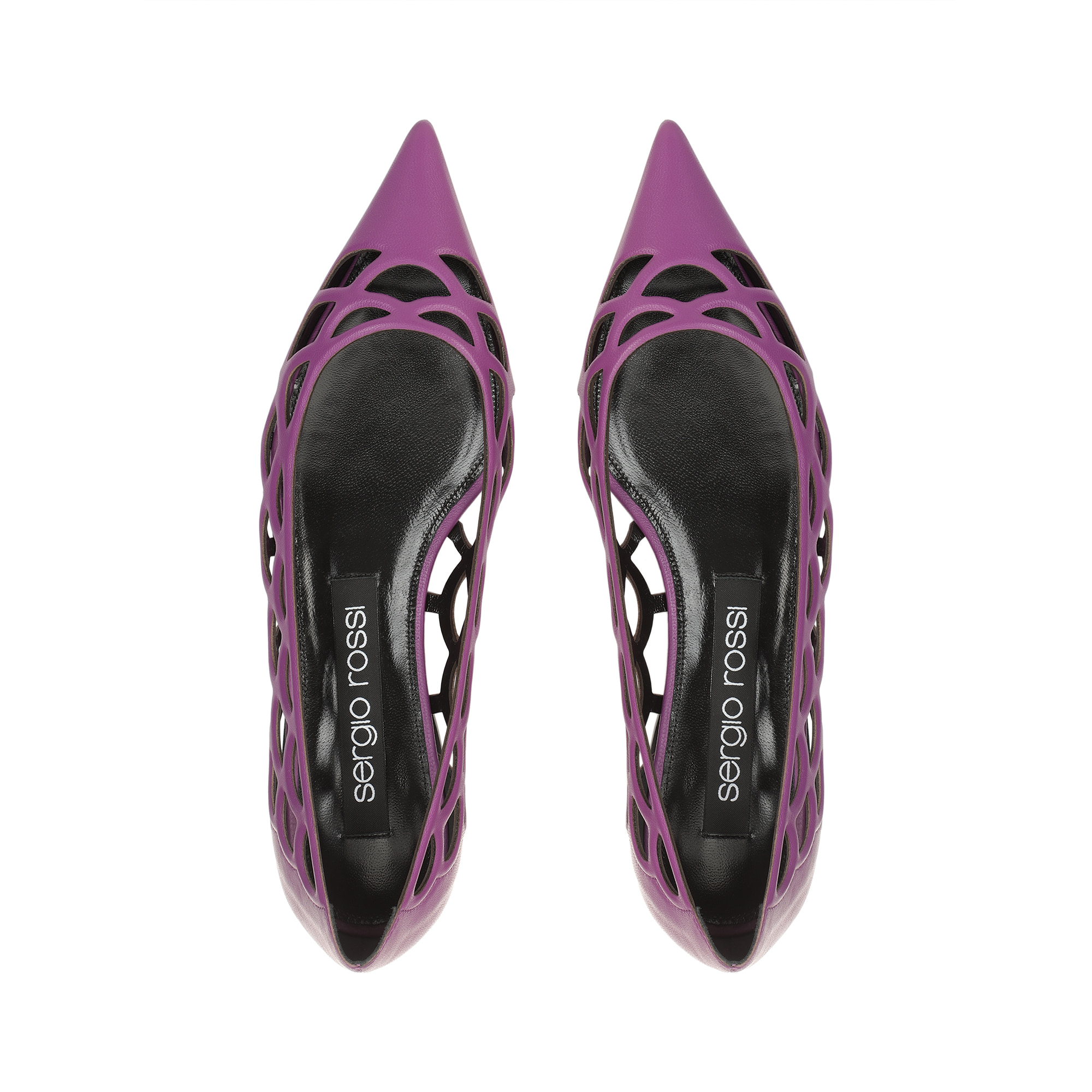 ★優美★Sergio Rossi sr Mermaid-Ballerinas Buganvilia Ballerinas violet Flat: 10mm, sr Mermaid - Ballerinas