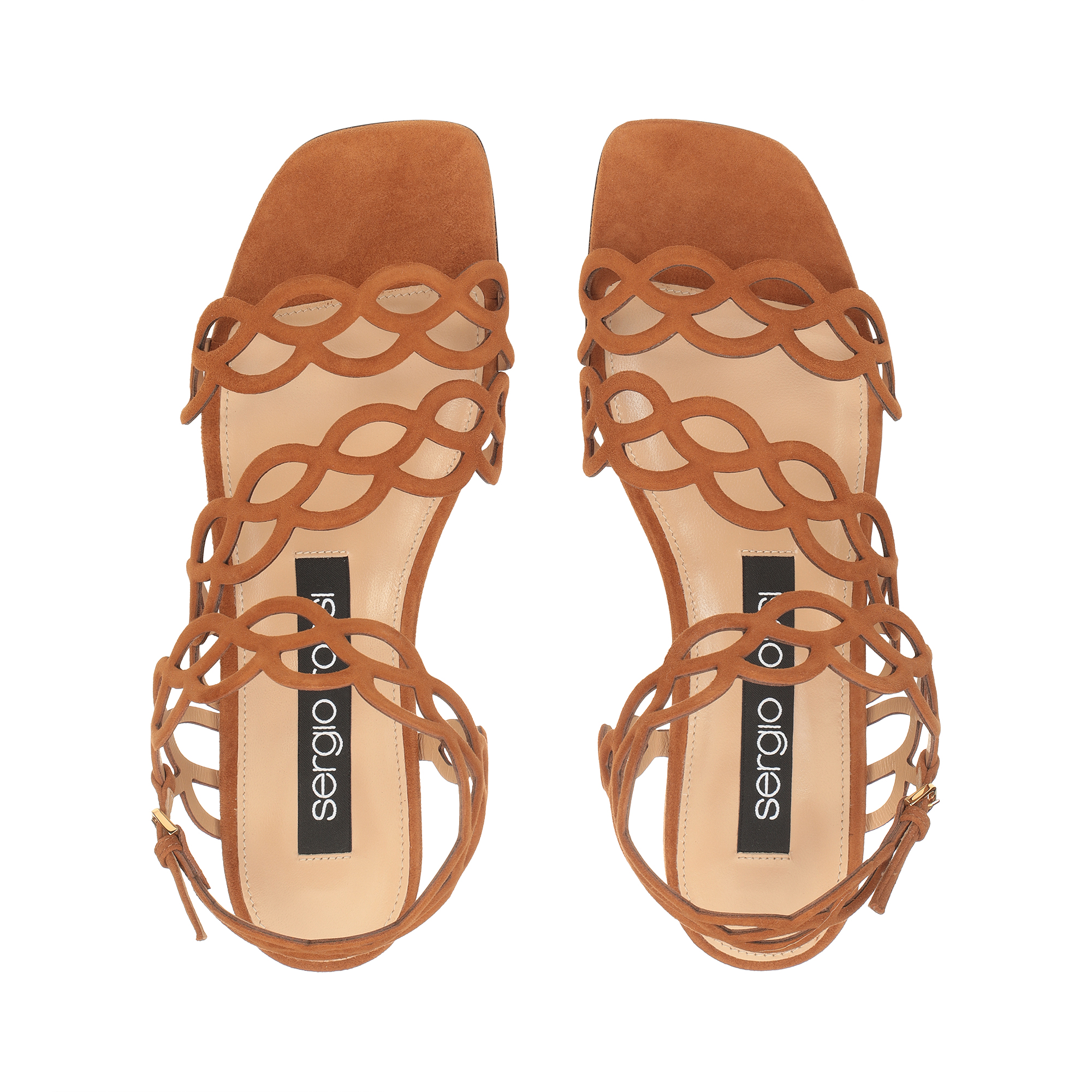 新色★SS25新作【Sergio Rossi】sr Mermaid-Sandals Macadamia Sandals Brown Mid heel: 60mm, sr Mermaid - Sandals Macadamia