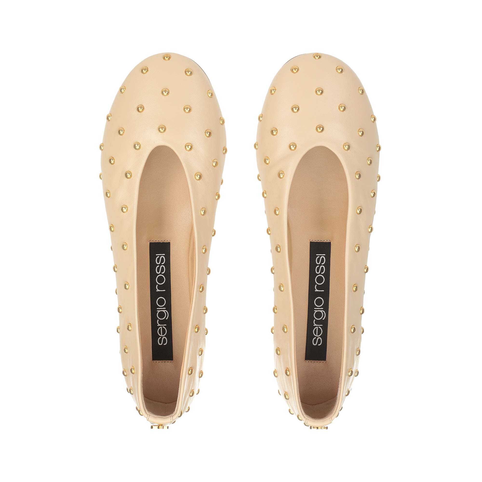 【直営店】Sergio Rossi sr Arc - Ballerine Chalk フラット バレリーナフラット ホワイト フラット: 5mm, sr Arc