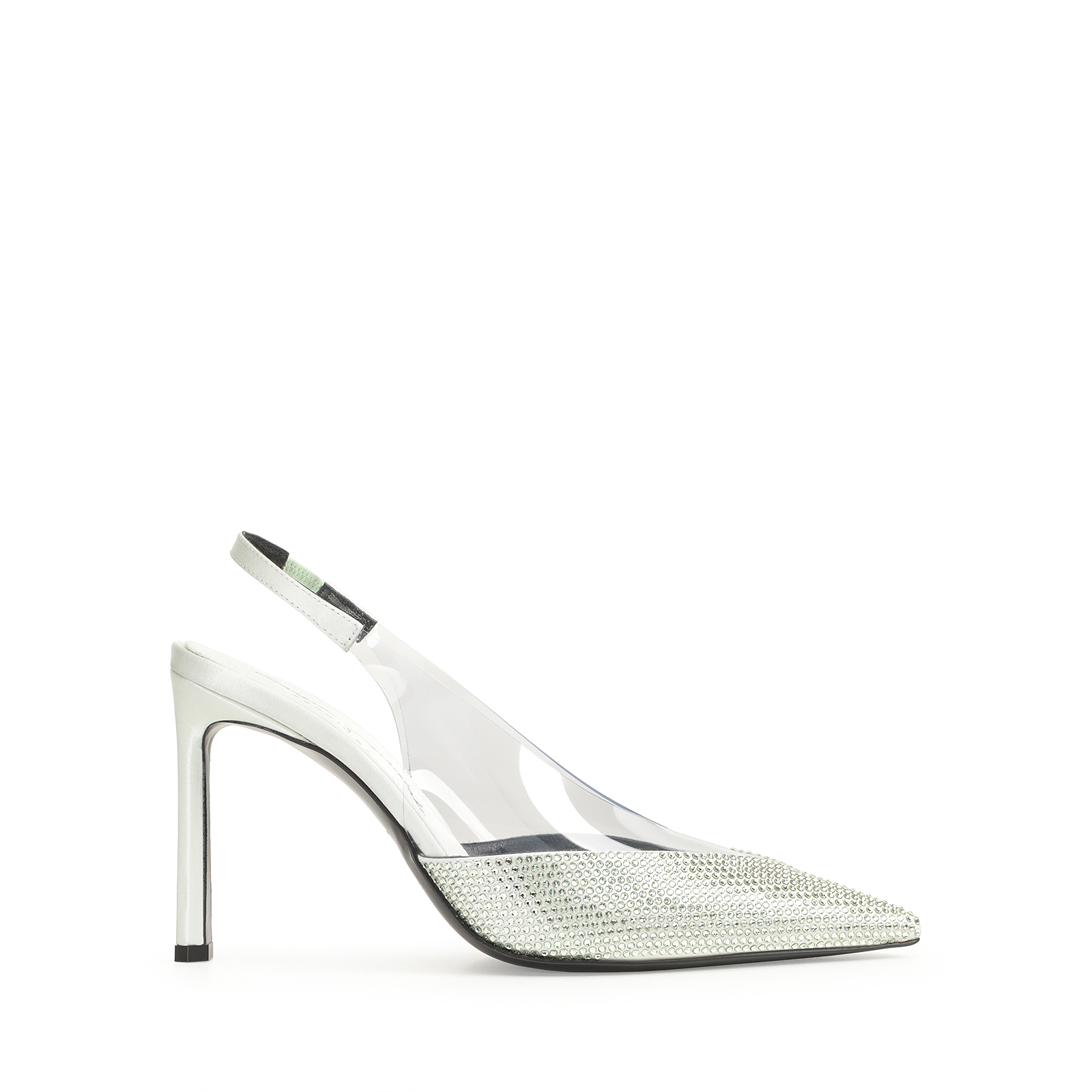 早い者勝ち【Sergio Rossi】Evangelie スリングバッグ パンプス Slingbacks Green High heel: 95mm, Evangelie - Slingbacks