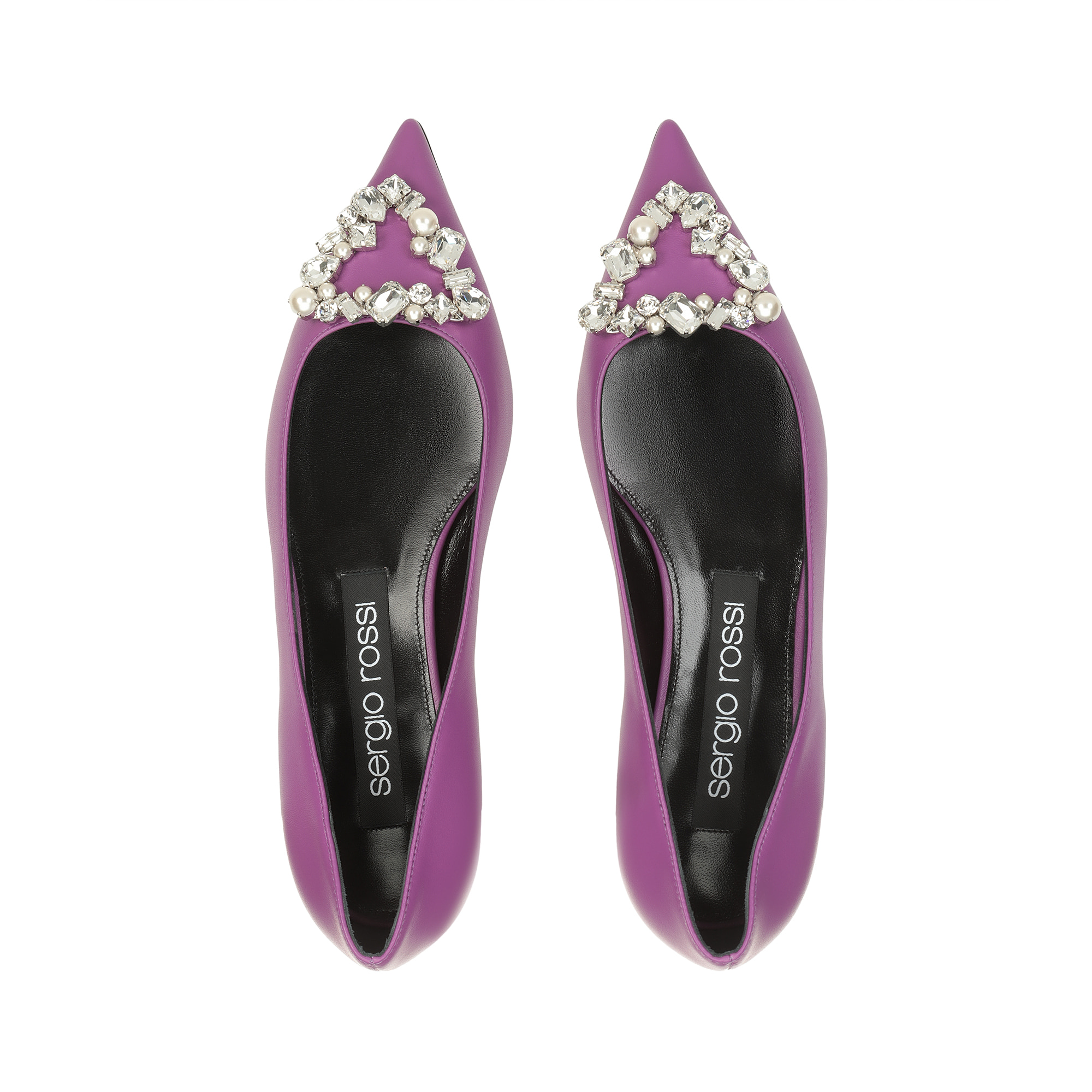SS25新作★Sergio Rossi★sr Godiva Precious-Ballerinas Indigo Ballerinas Blue Flat: 10mm, sr Godiva Precious - Ballerinas