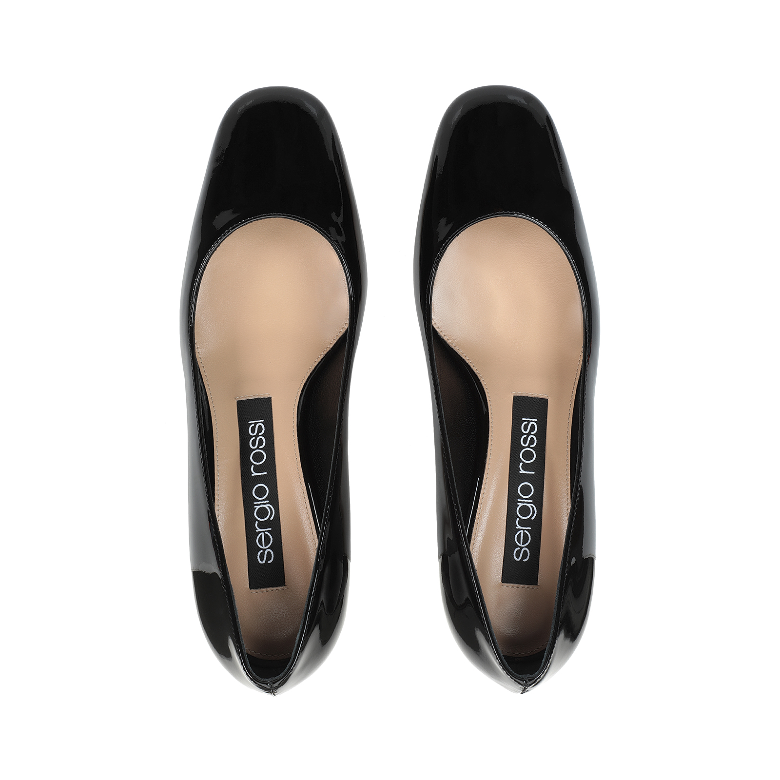 セルジオロッシ Andrea サイズ37 Sergio rossi パンプス ブラック ローヒール: 40mm, Andrea | Sergio Rossi