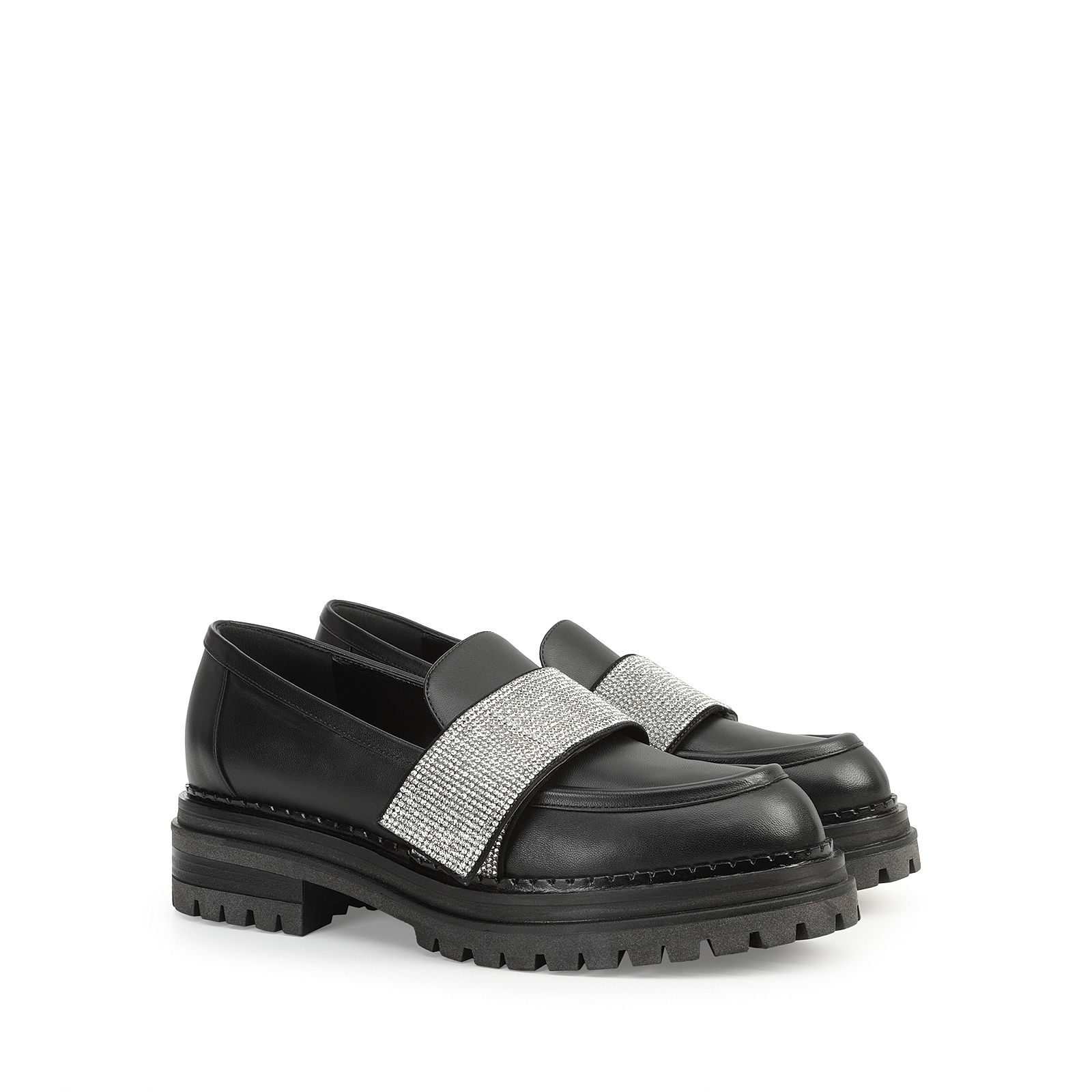 Loafers Black Low heel: 15mm, sr Paris - Loafers Black