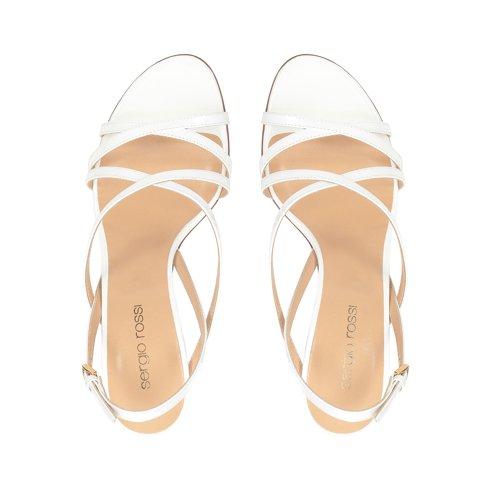 Sandals White Mid heel: 75mm, Bon ton | Sergio Rossi