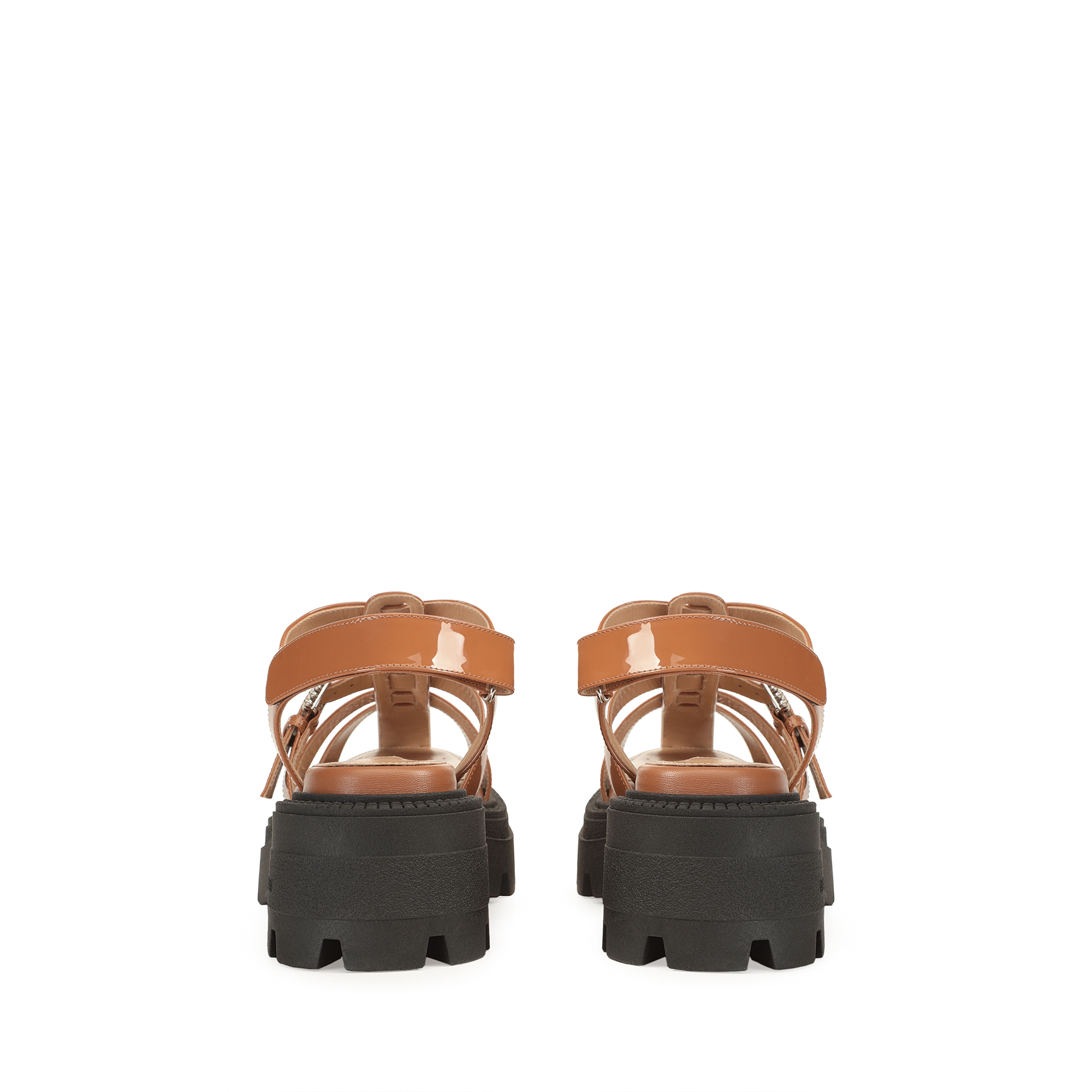 Sandals Brown Flat: 25mm, sr Twenty Buckle - Sandals