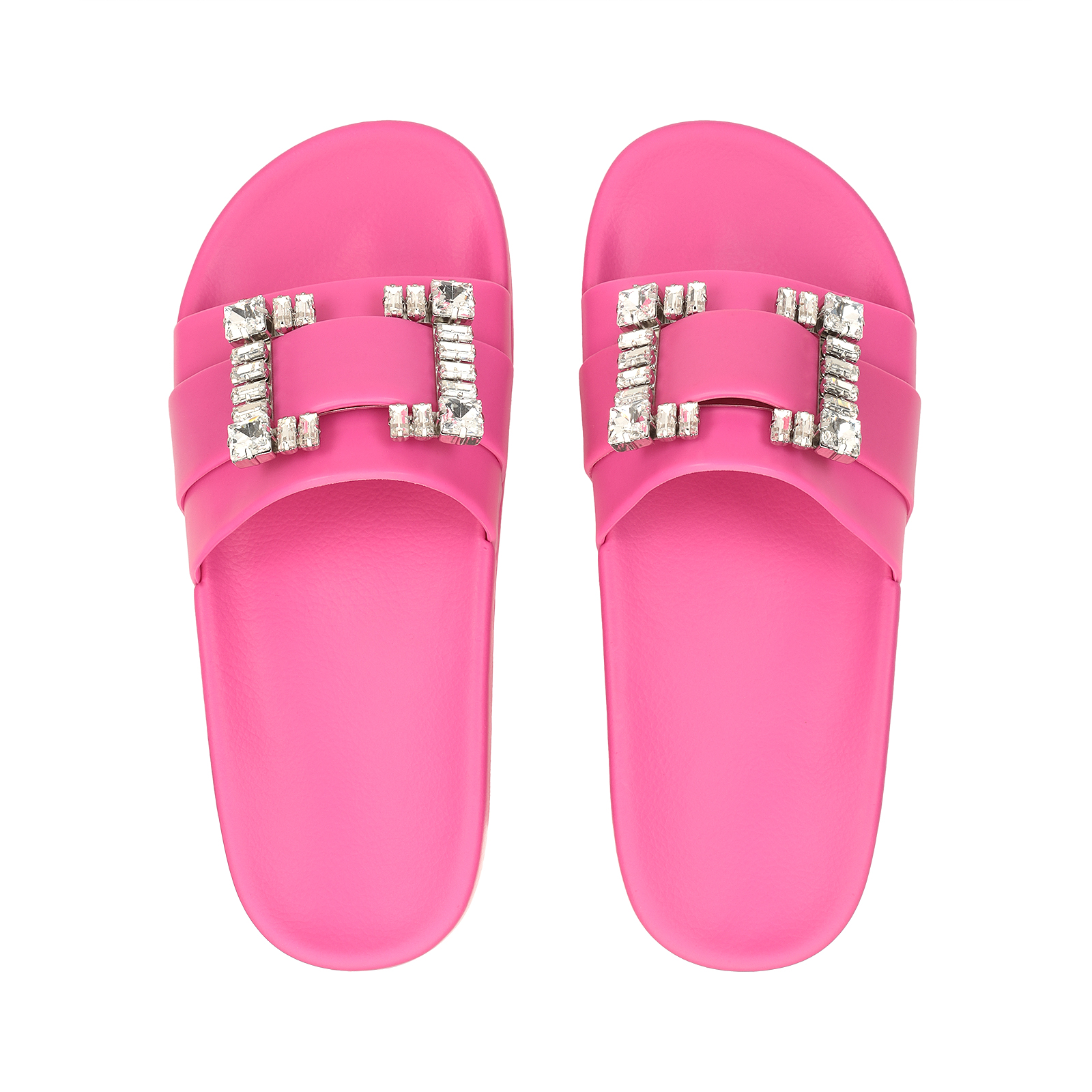 【MOSCHINO】フラットサンダルピンク Moschino Glitter Lettering Logo Slides Pink ref.626179