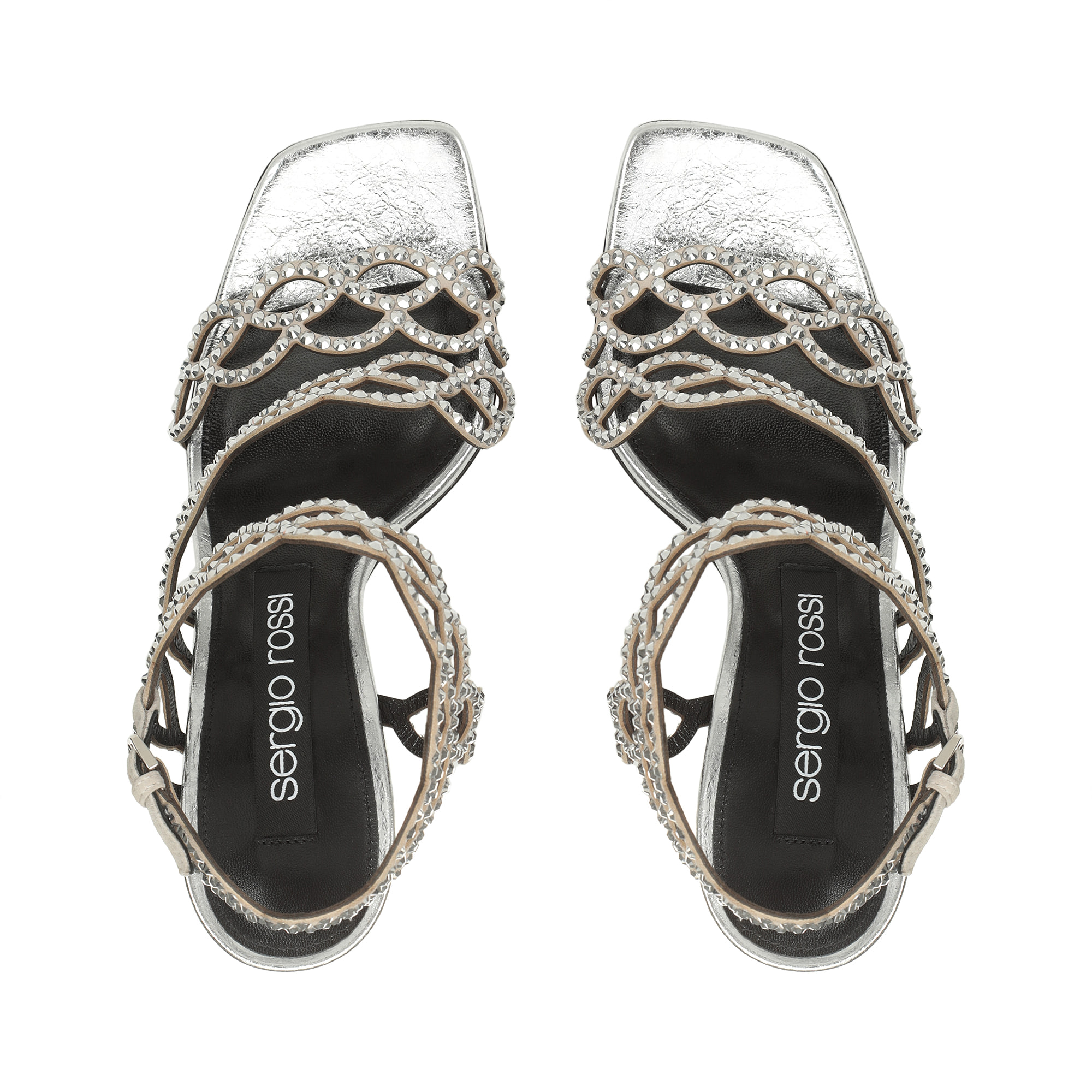 サンダル グレー ハイヒール: 100mm, sr Mermaid - Sandals Grey