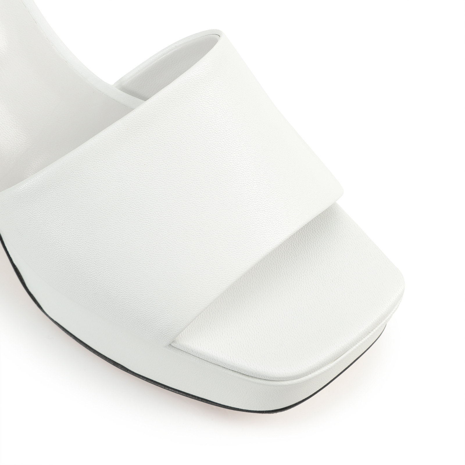 Sandals White Low heel: 45mm, SI ROSSI - Sandals White
