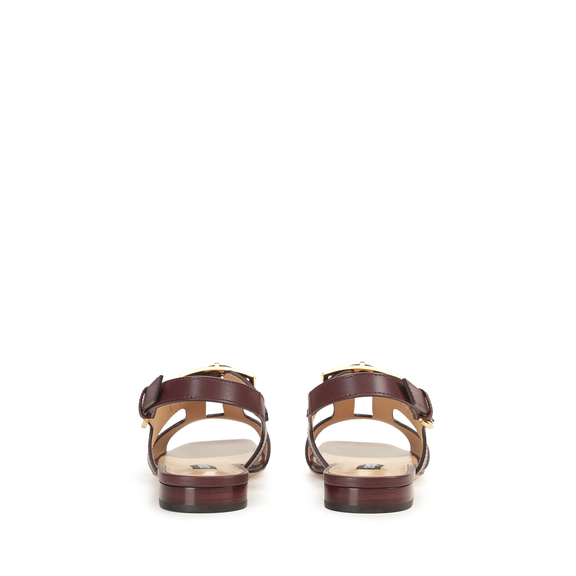 ★2025SS★【Sergio Rossi】 sr Nora - Flat sandals Wine Sandalen Rot Niedriger Absätze: 15mm, sr Nora - Flat sandals
